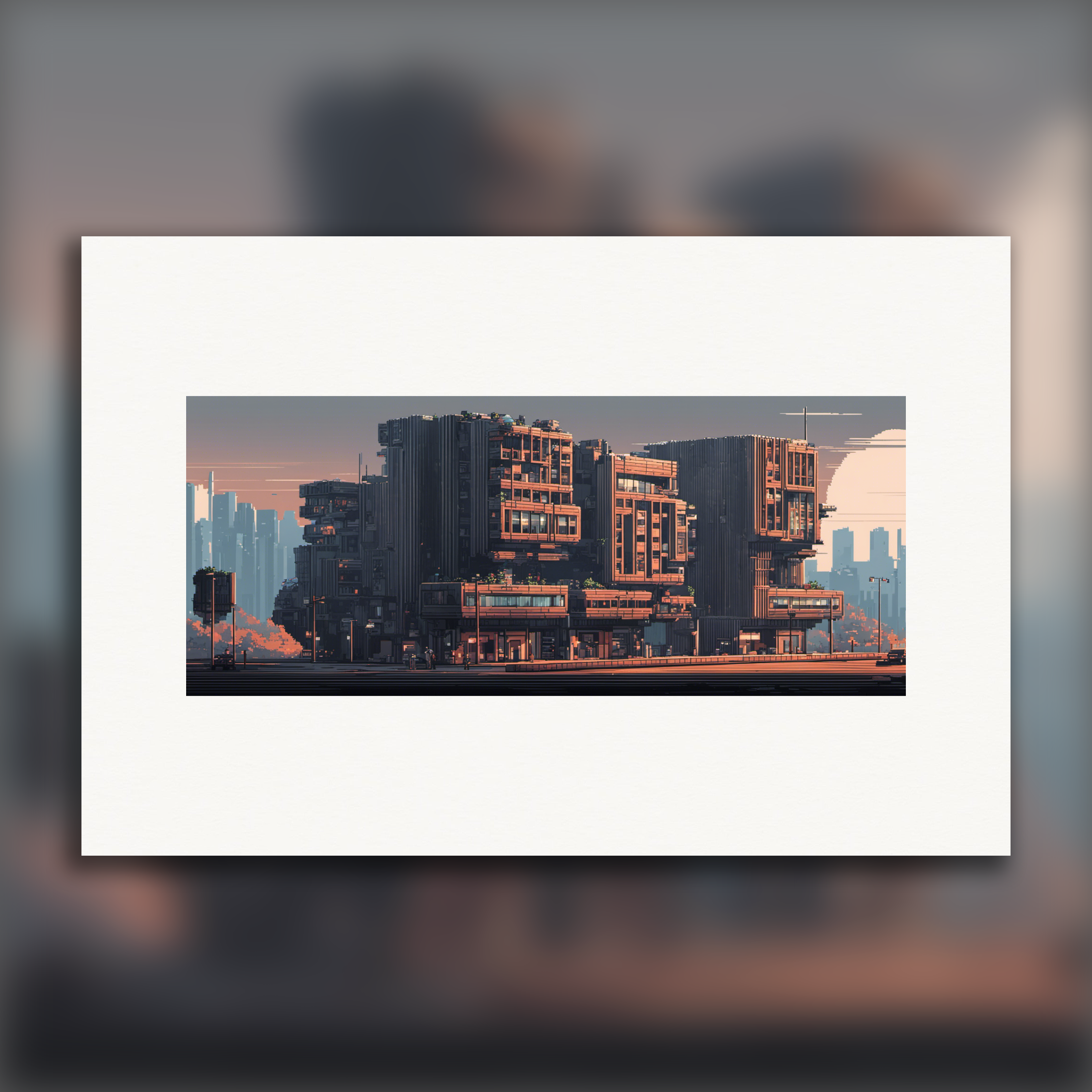 Pixel Art, Brutalist Architecture – Print