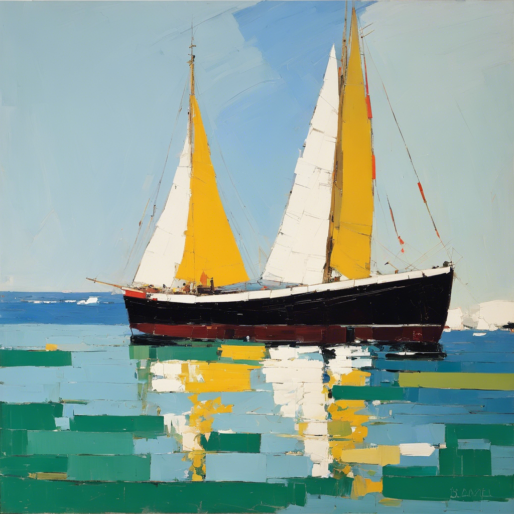 Abstract Artwork, Sailing Vessel - Print