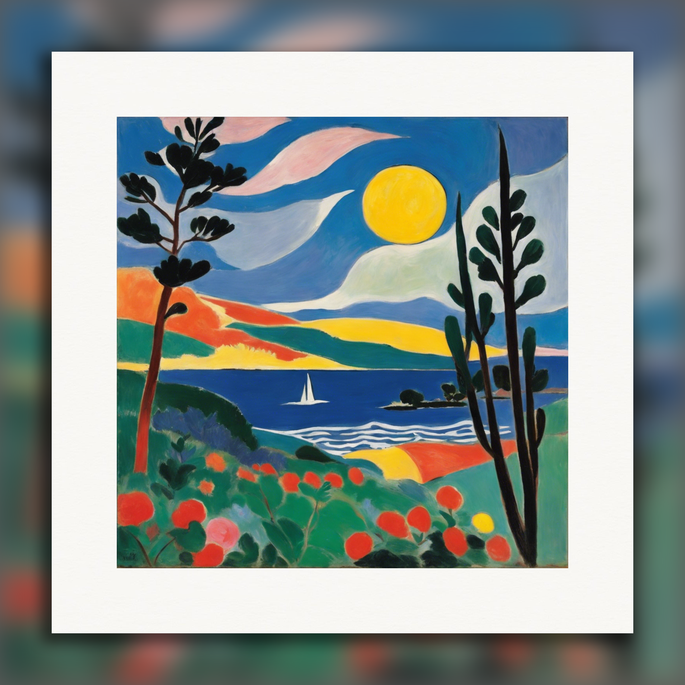 Evocative and abstract forms, artistic finesse, Moon – Print