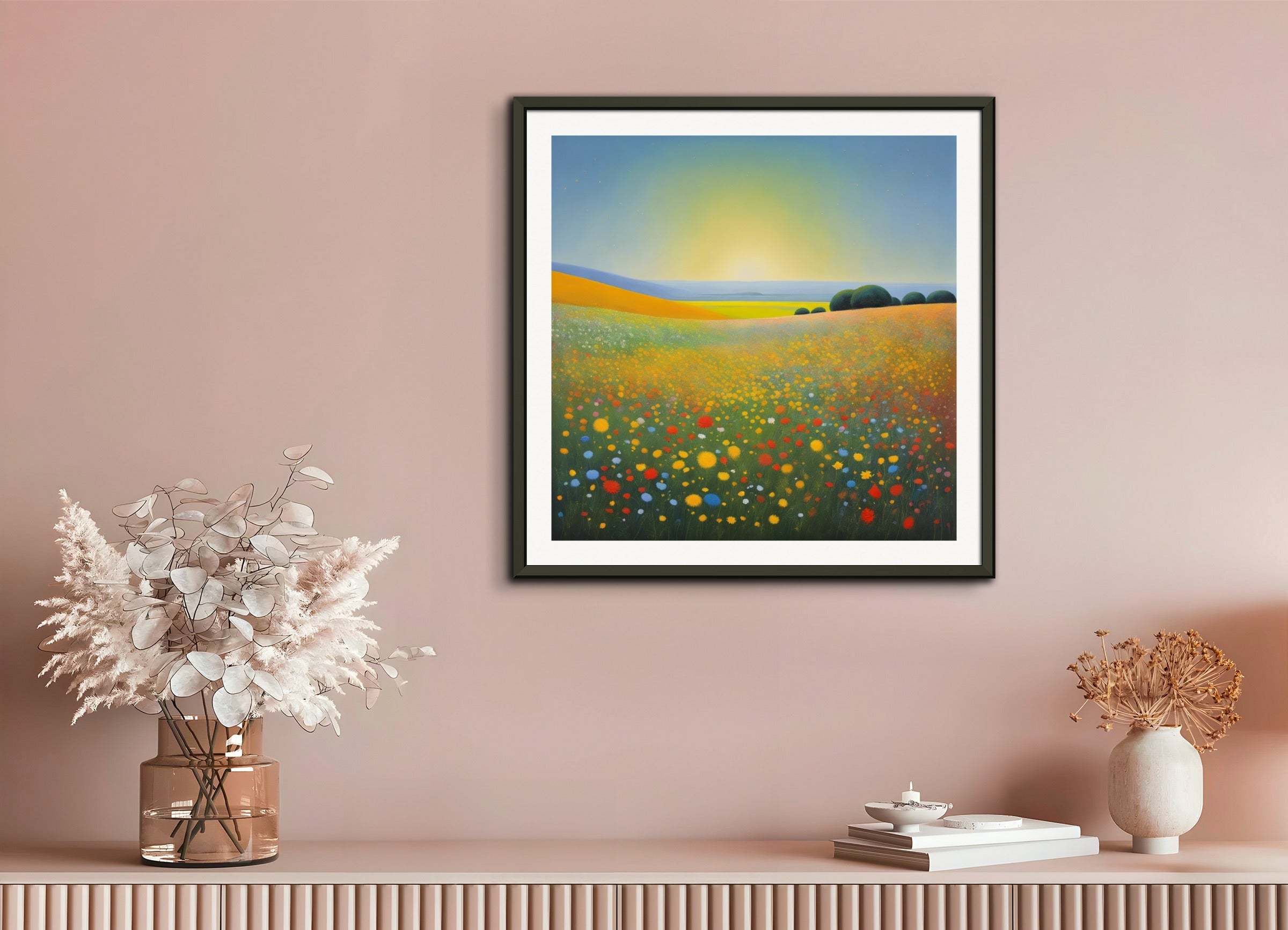 Poster with metal frame: Scottish painting of abstract expressionism,