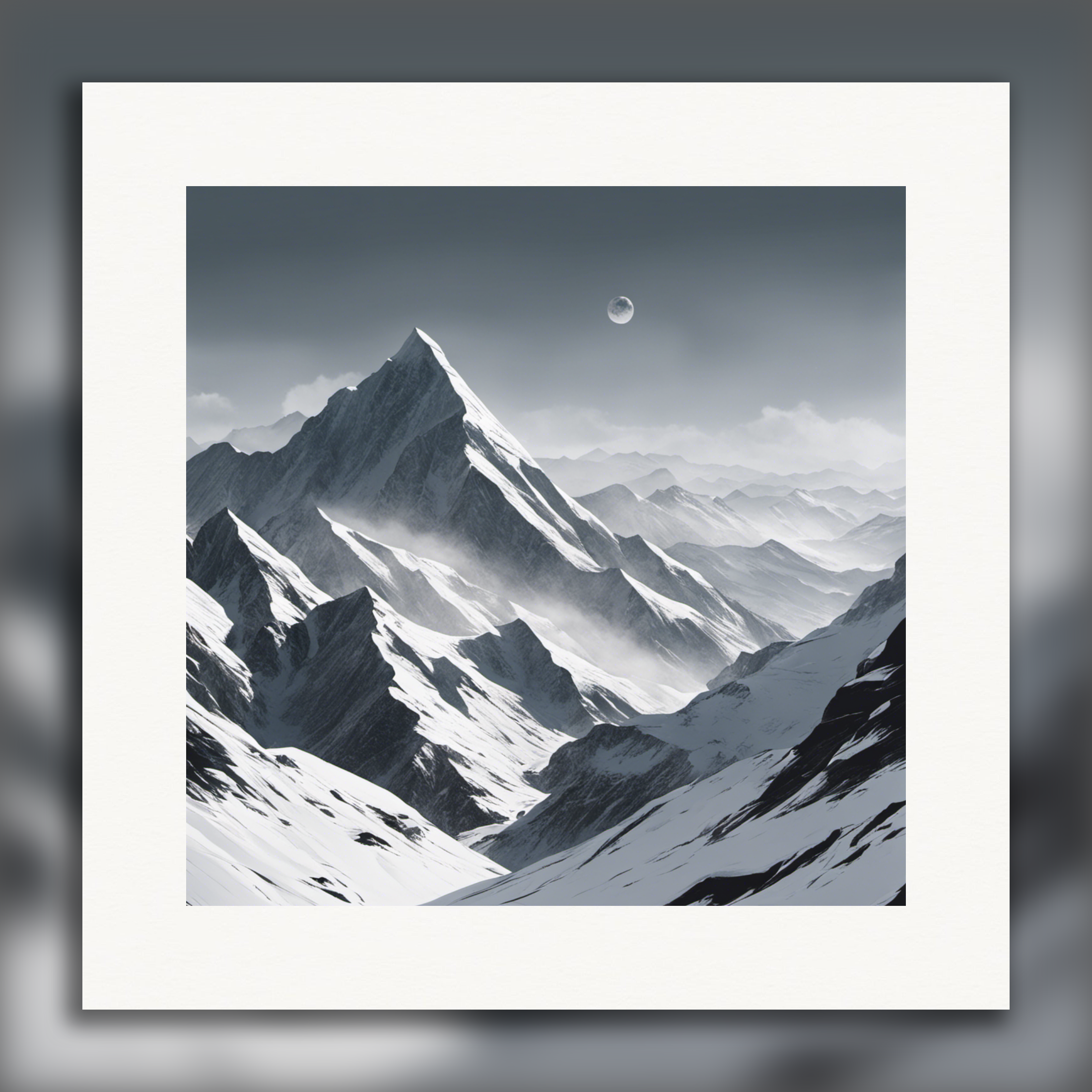 Neo-minimalist Style, Mountain Scenery – Print