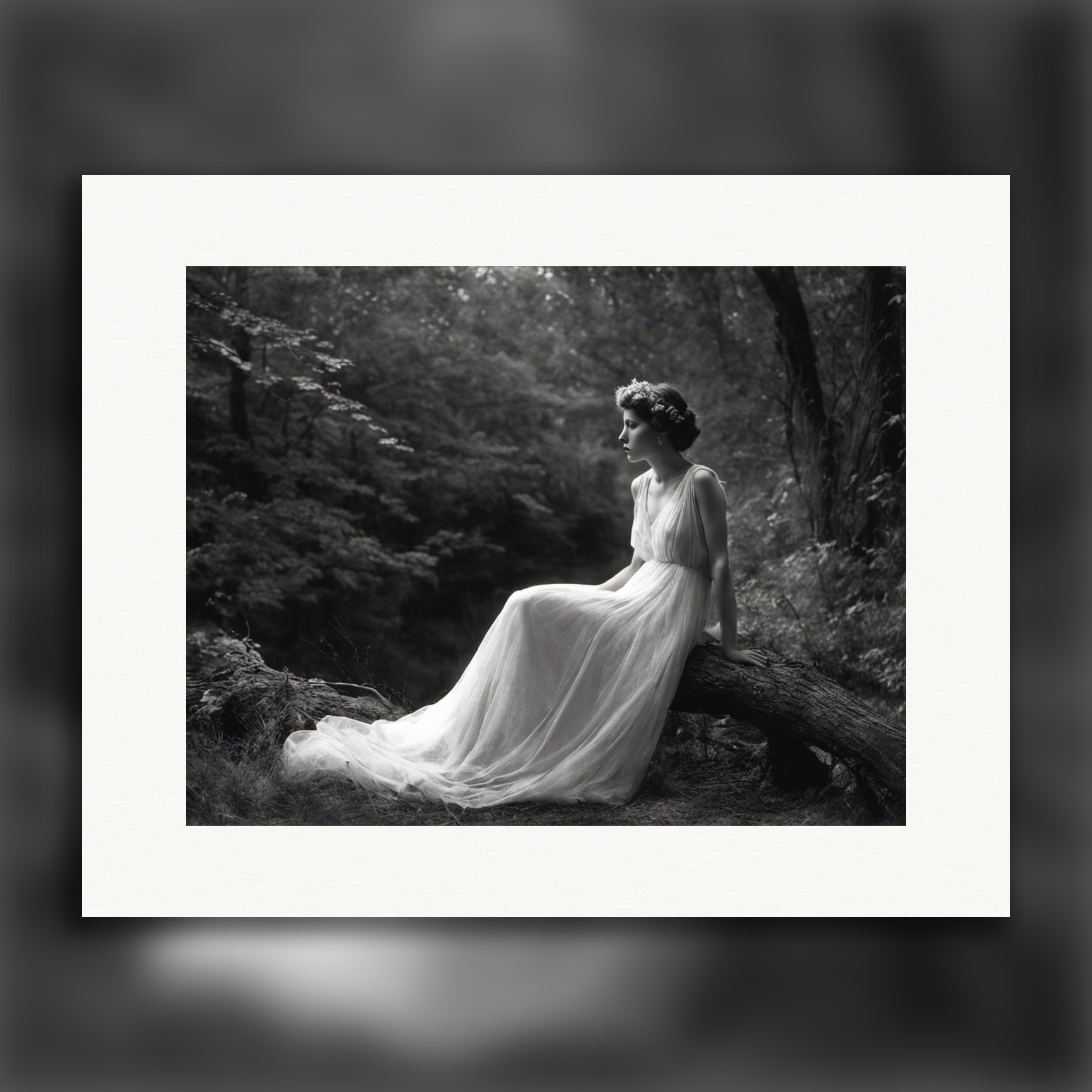 Twentieth-century pictorialist and romantic photography in monochrome, Ghost – Art Print