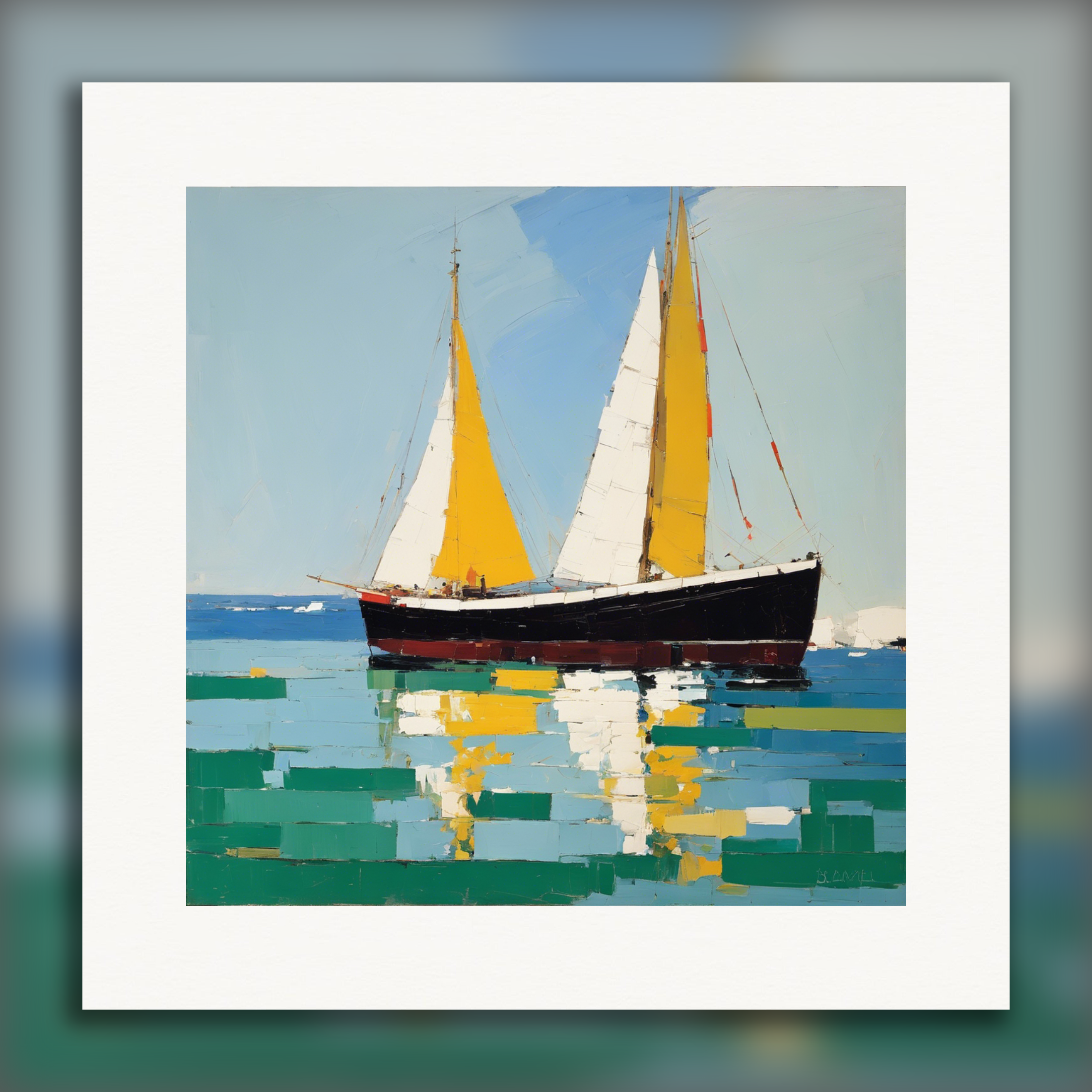 Abstract Artwork, Sailing Vessel - Print