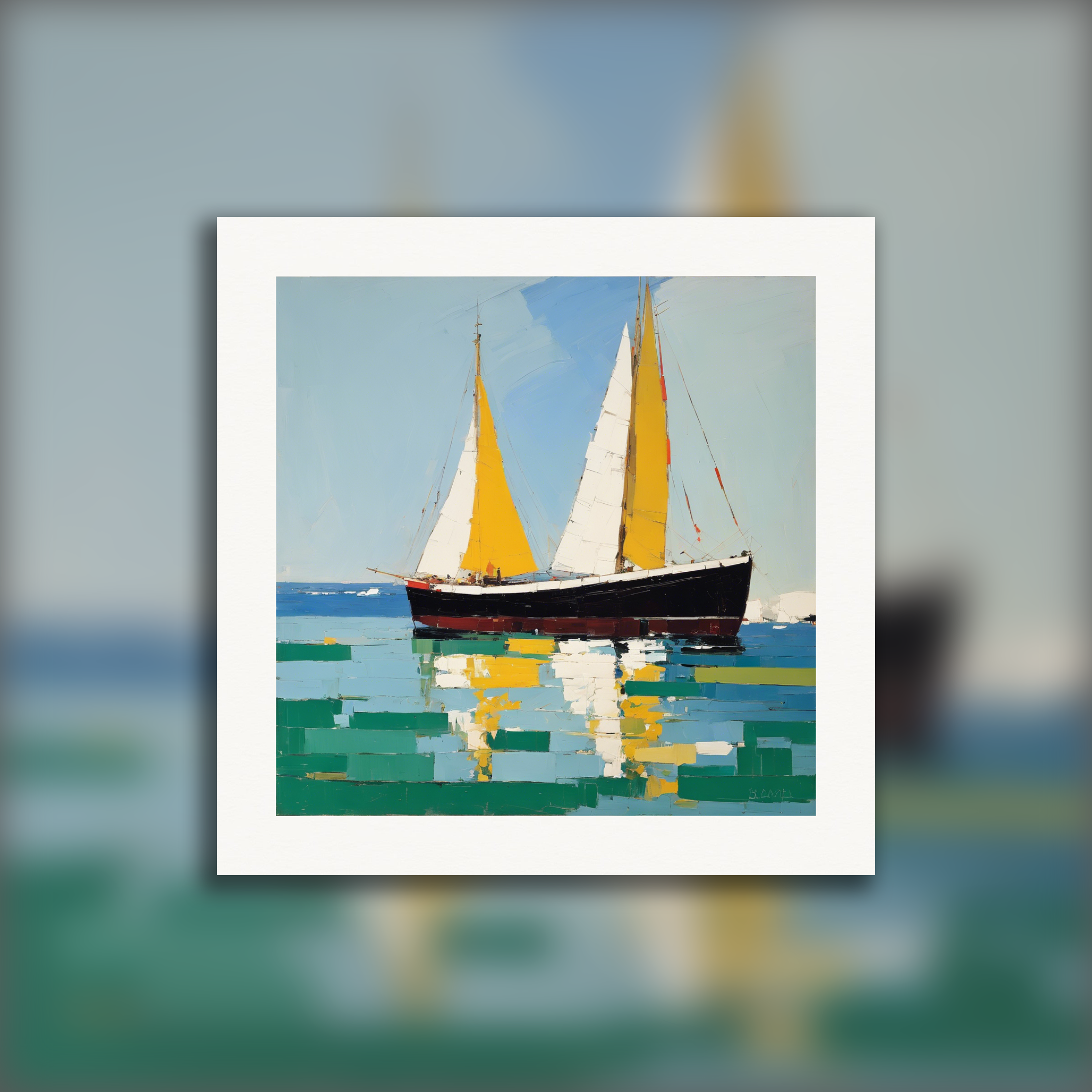 Abstract Artwork, Sailing Vessel - Print