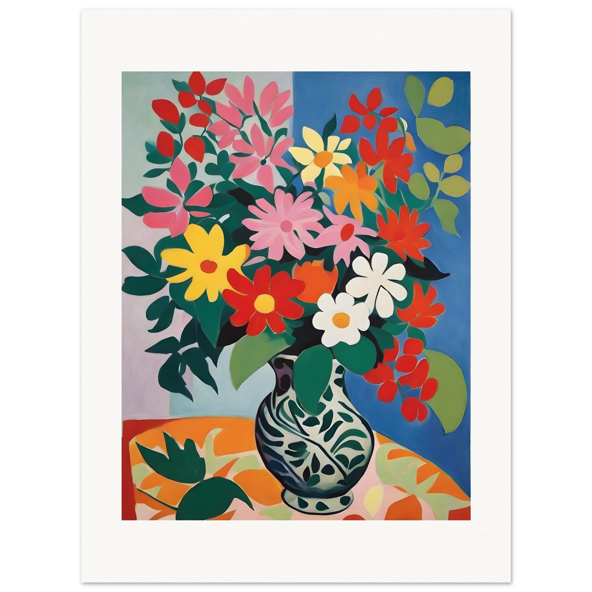 Evocative and abstract forms, artful finesse, Floral Design – Print