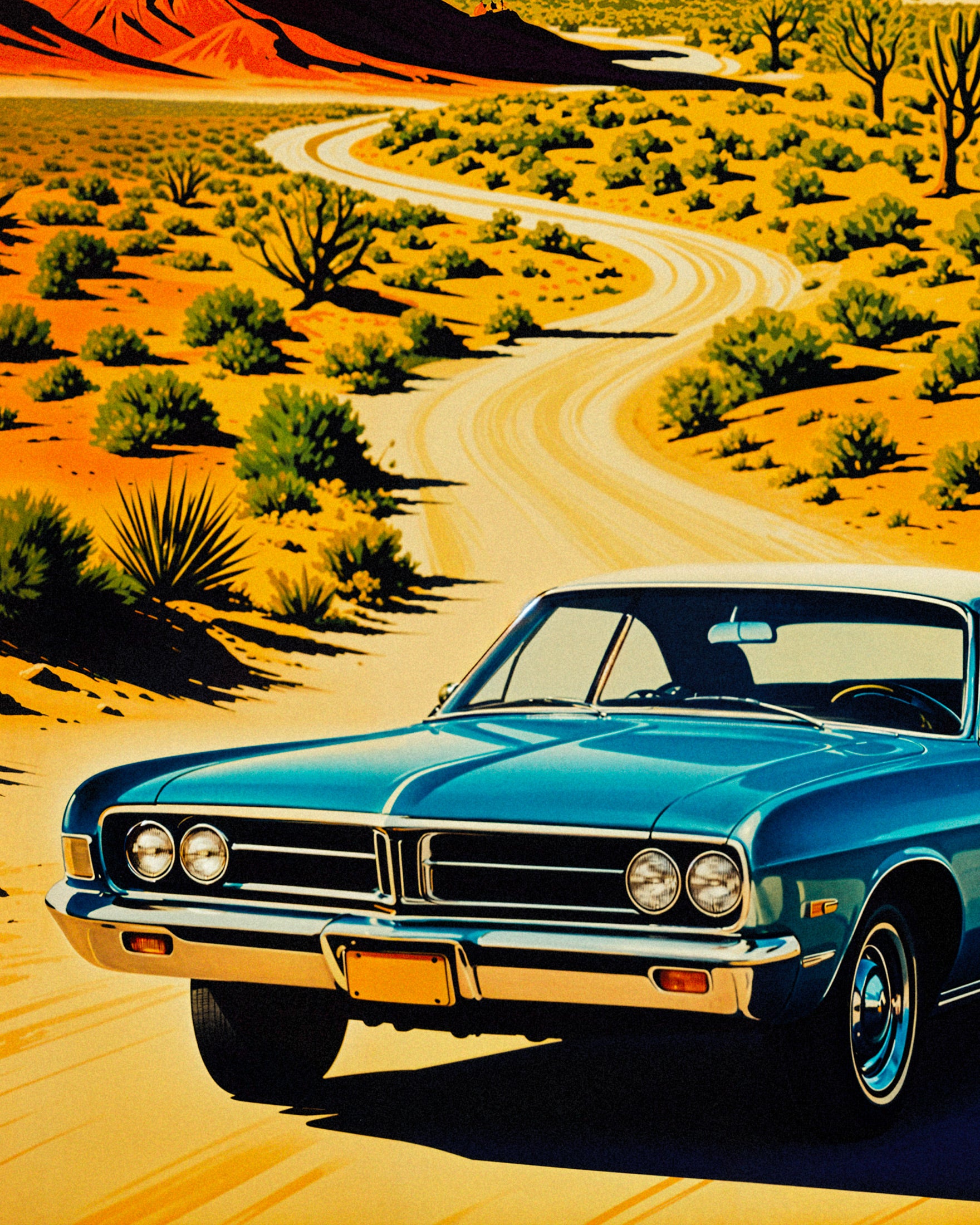 Monument Valley Classic British Retro Print