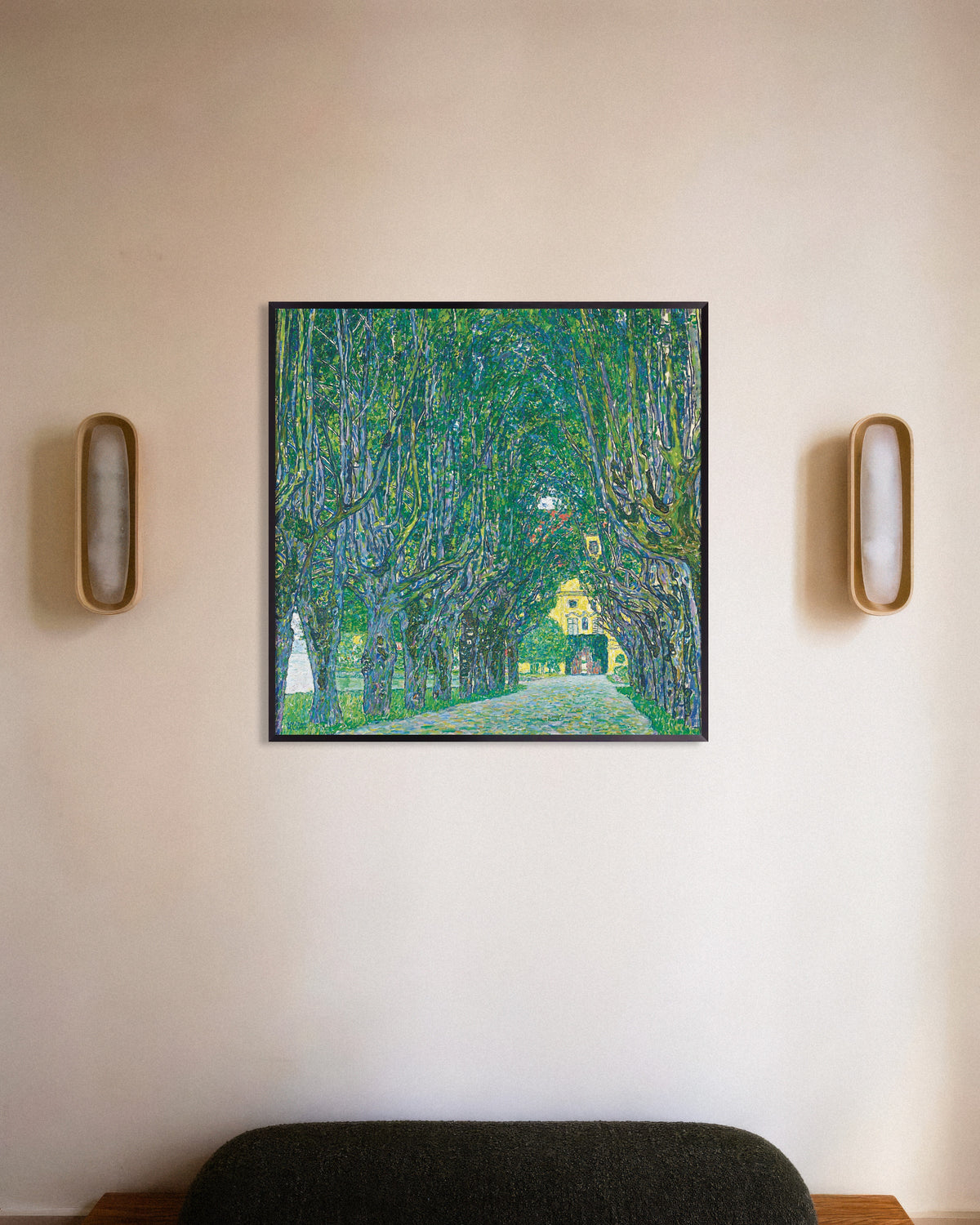 Poster of Avenue to Schloss Kammer (1912) by Gustav Klimt, with metal frame
