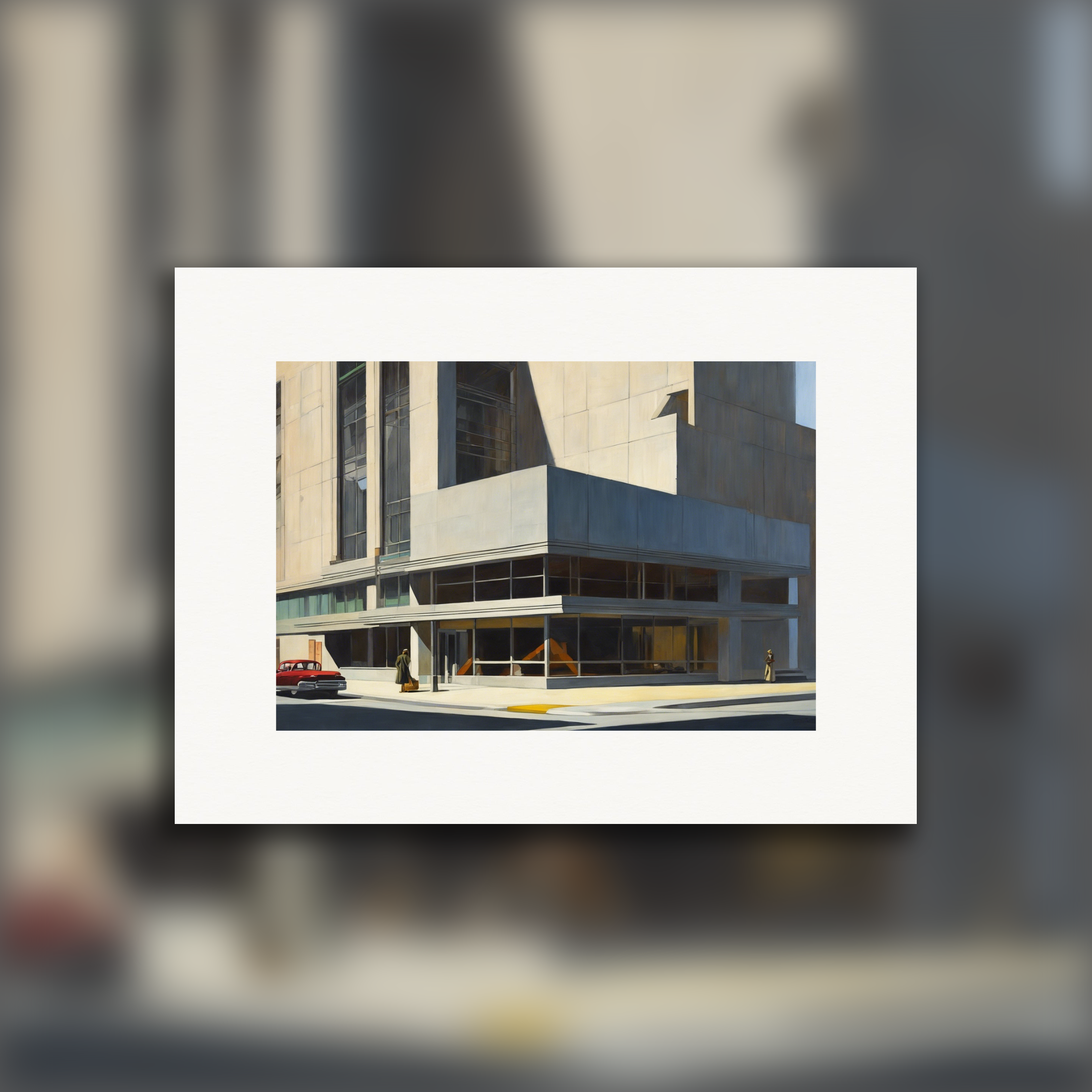 Authentic 20th-century British artwork showcasing brutalist architecture – Print