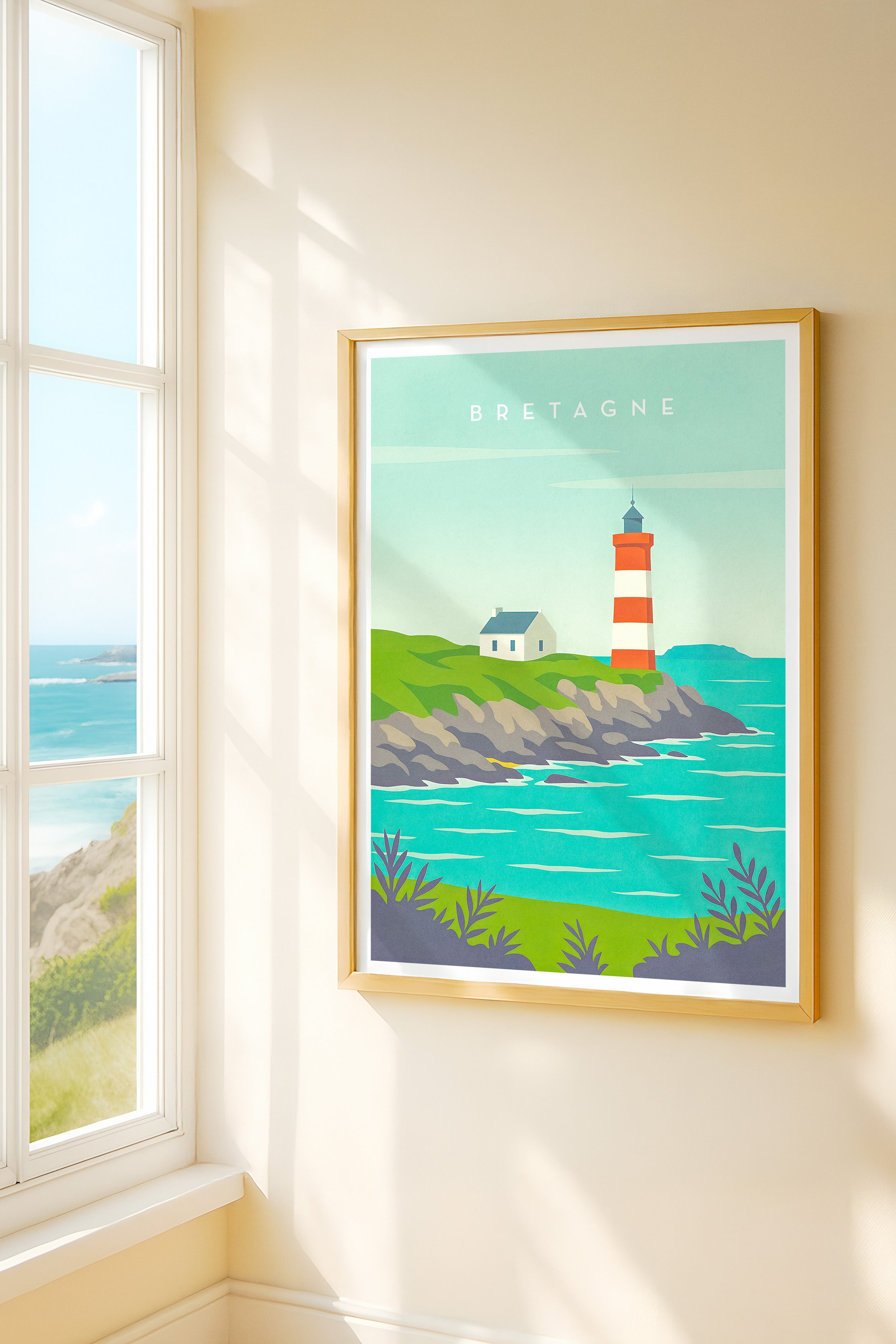 Bretagne poster in an apartment