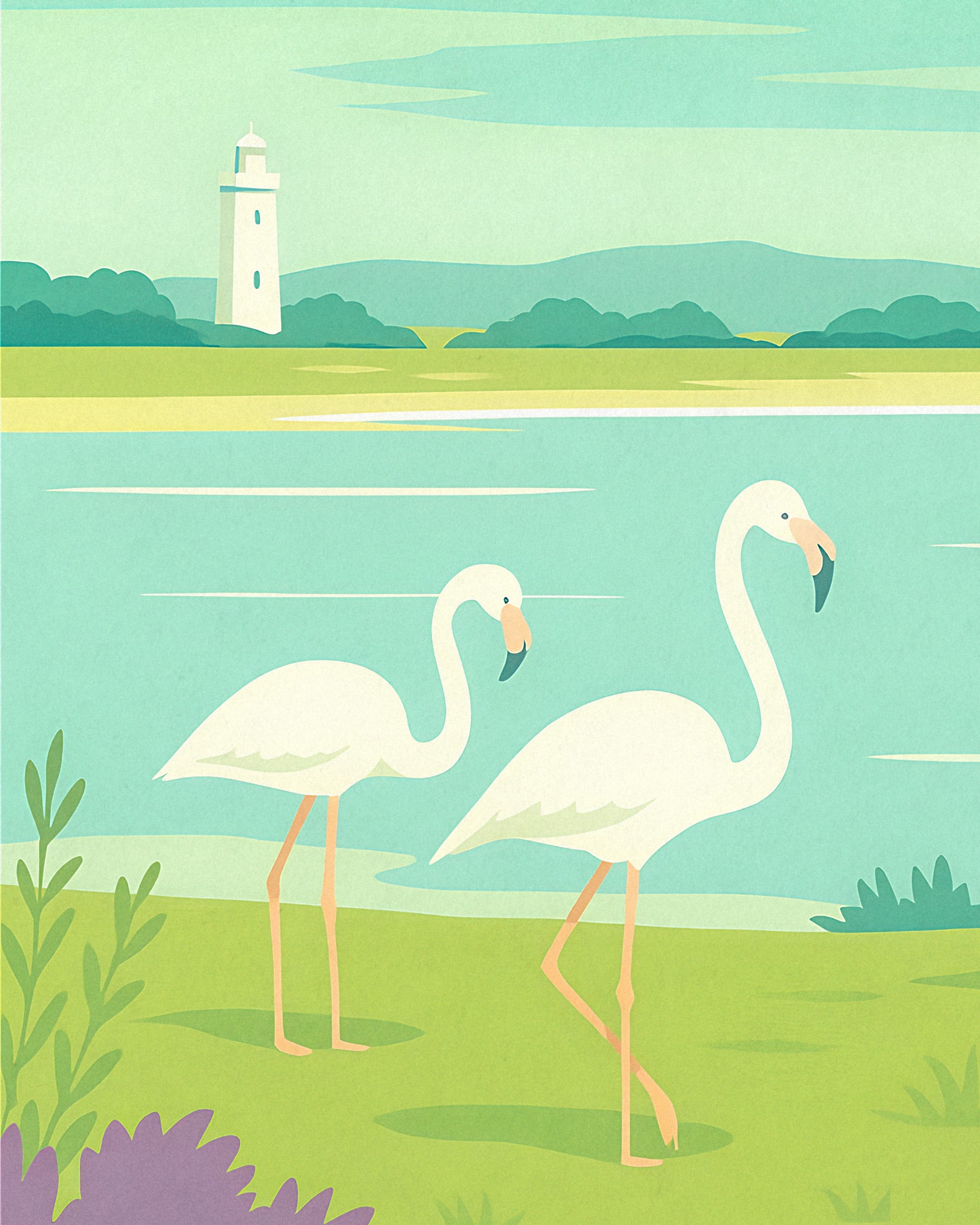 Camargue Travel Poster - French Wetlands