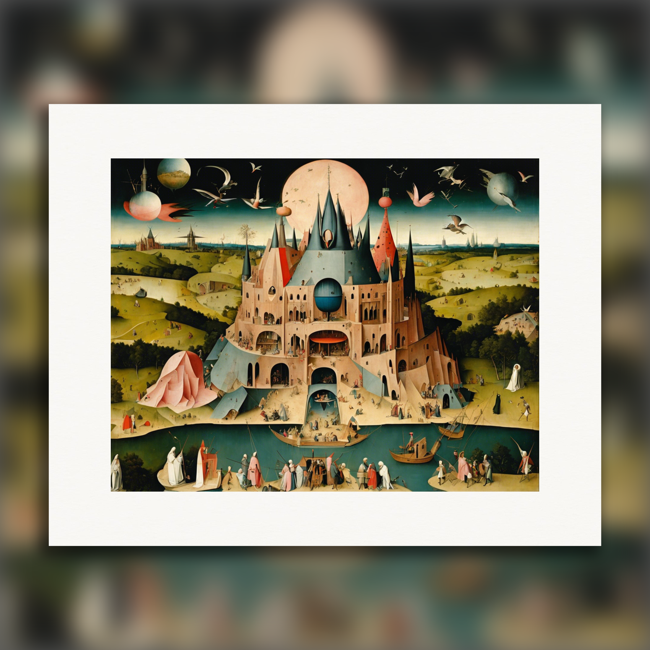 Ethical parables and turbulent depictions of paradise and perdition, stark brutalist design – Print