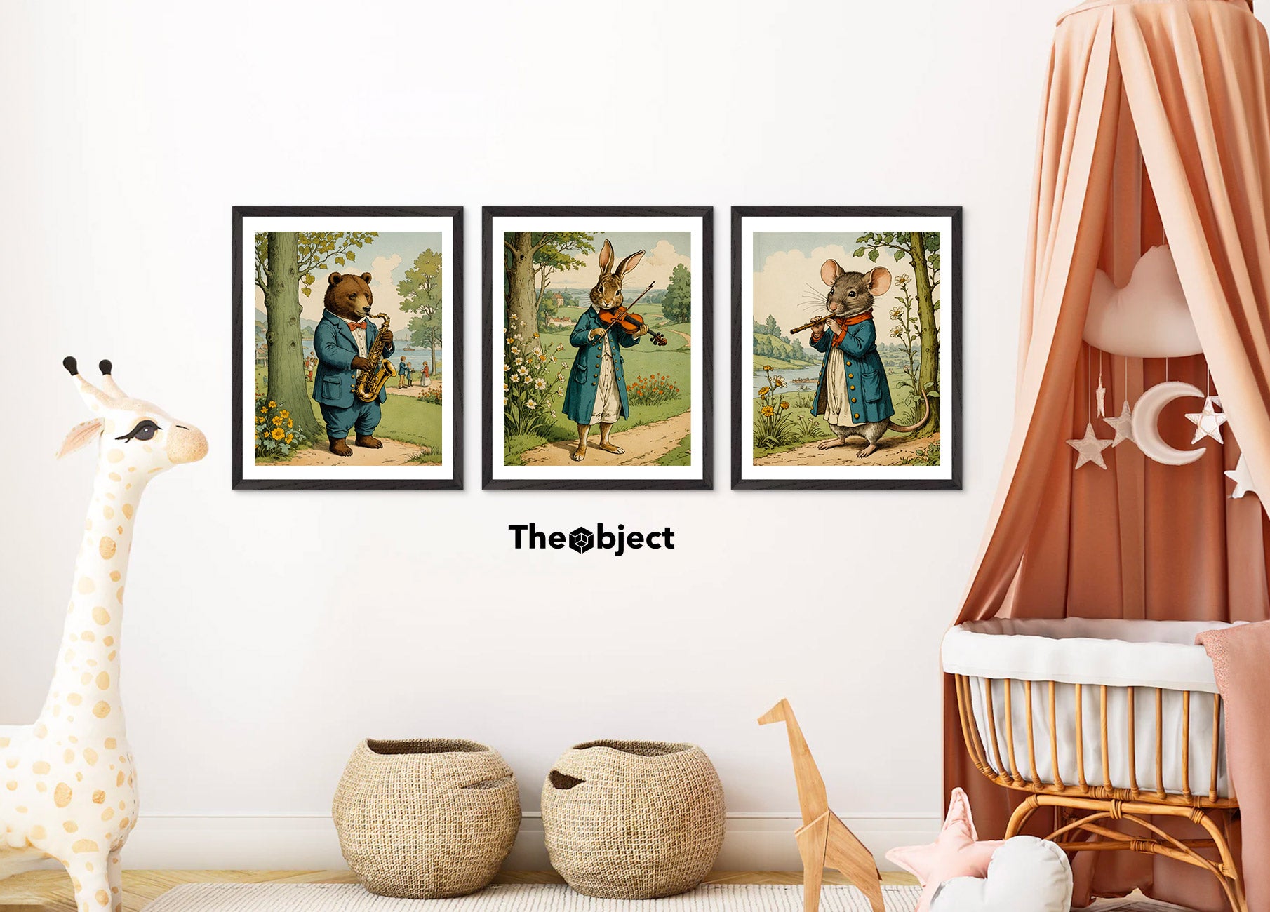 The ensemble of animal performers – set of 3 prints