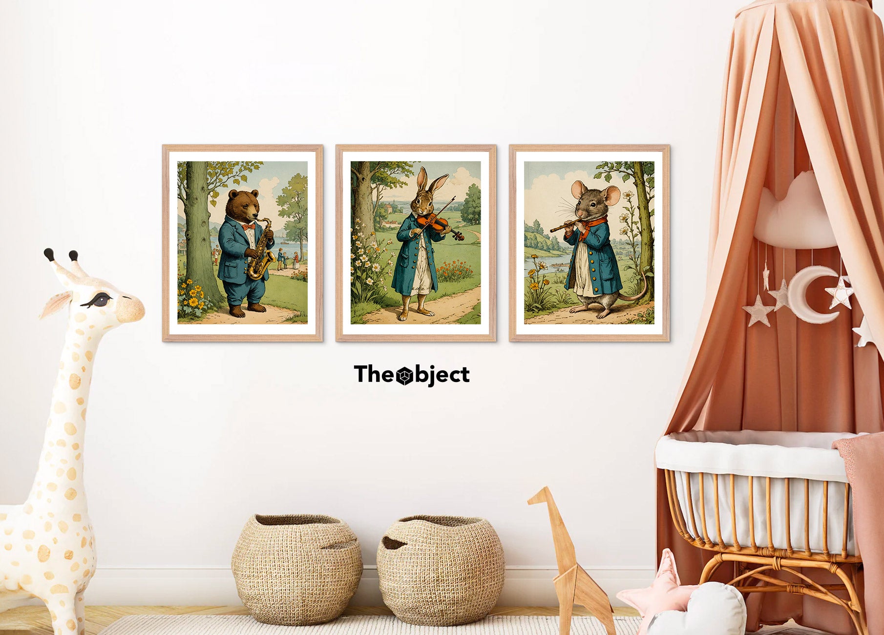 The ensemble of animal performers – set of 3 prints