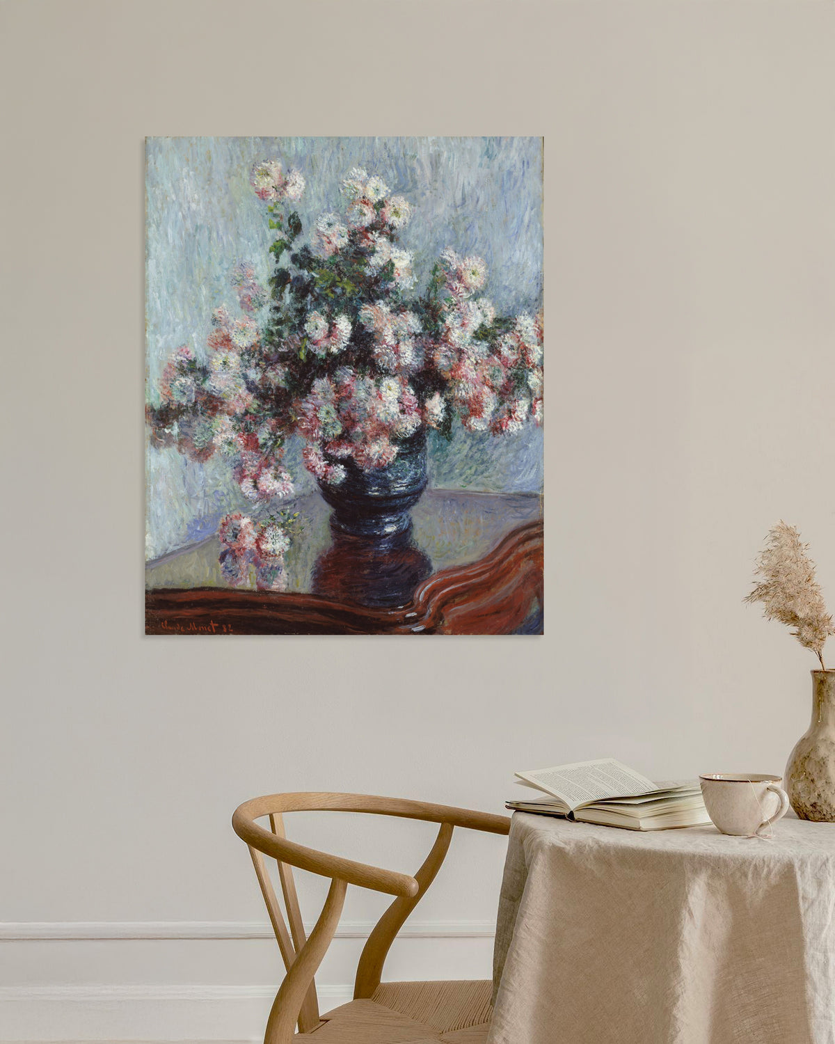 Poster of Chrysanthemums (1882) by Claude Monet