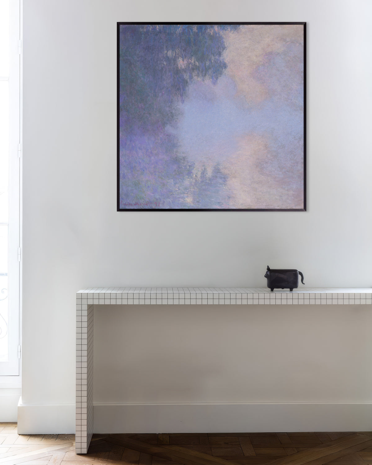 Poster of Branch of the Seine near Giverny, Mist (1897) by Claude Monet, with metal frame
