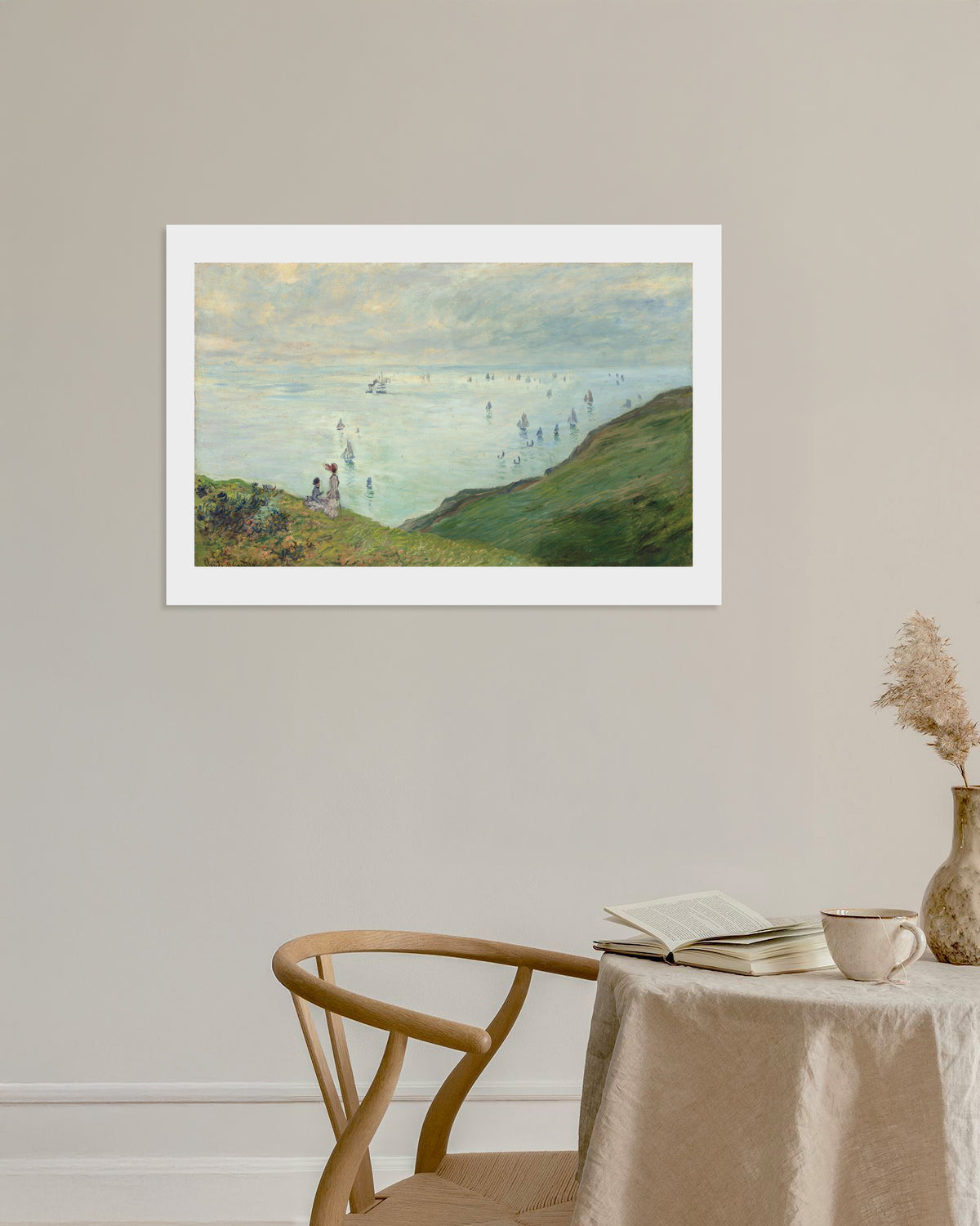 Poster of Cliffs at Pourville (1882) by Claude Monet