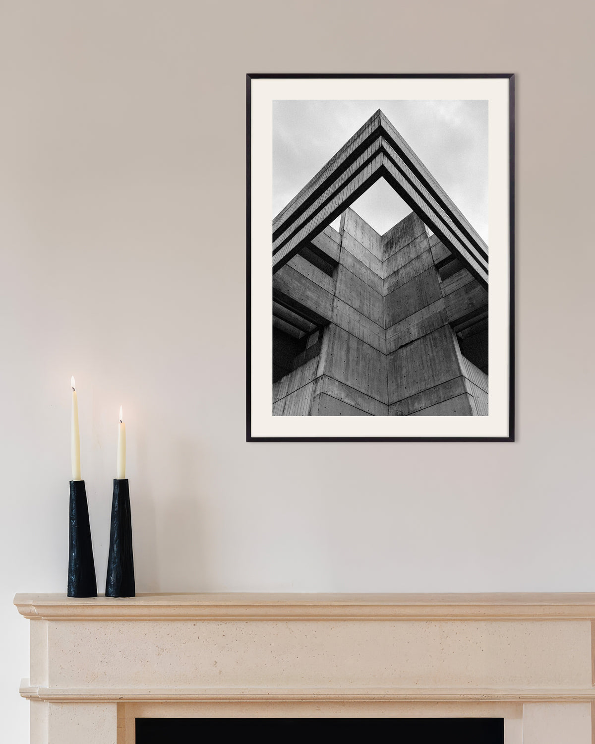 Poster of Concrete Roofline From Below, with metal frame