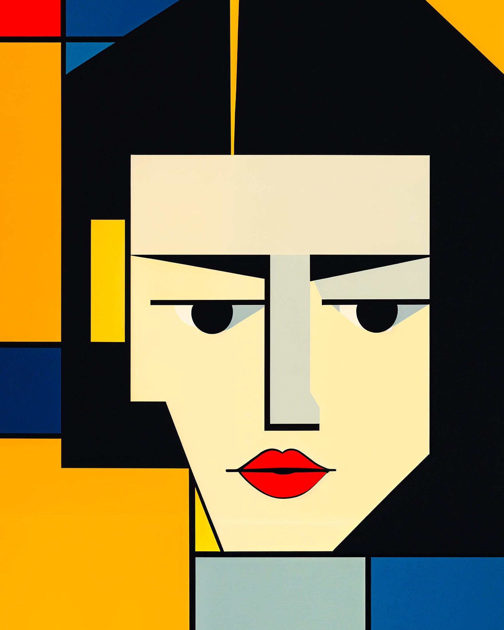 De Stijl, Portrait of Justine – Art Print
