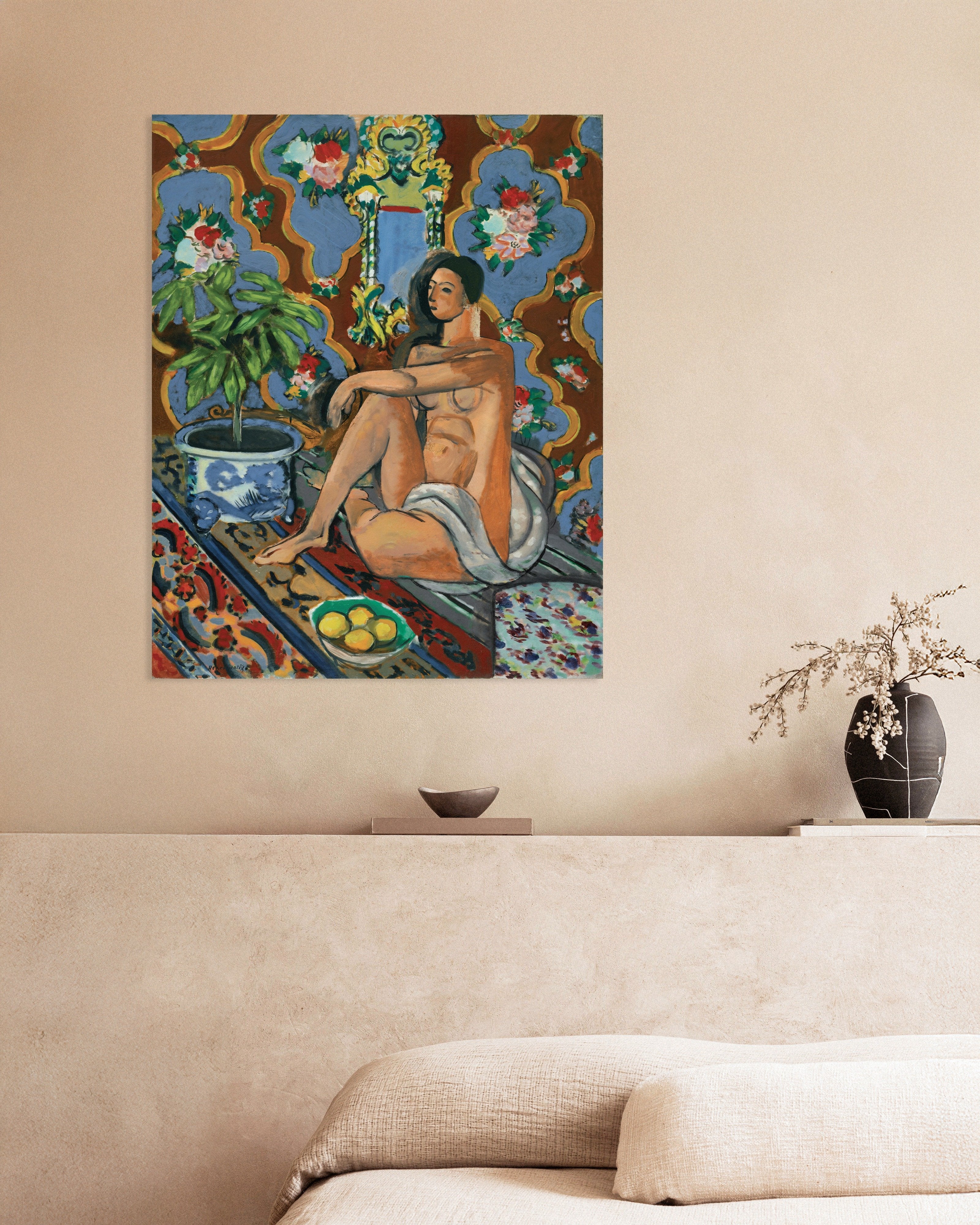 Poster of Decorative Figure on an Ornamental Background (1925) by Henri Matisse - Poster