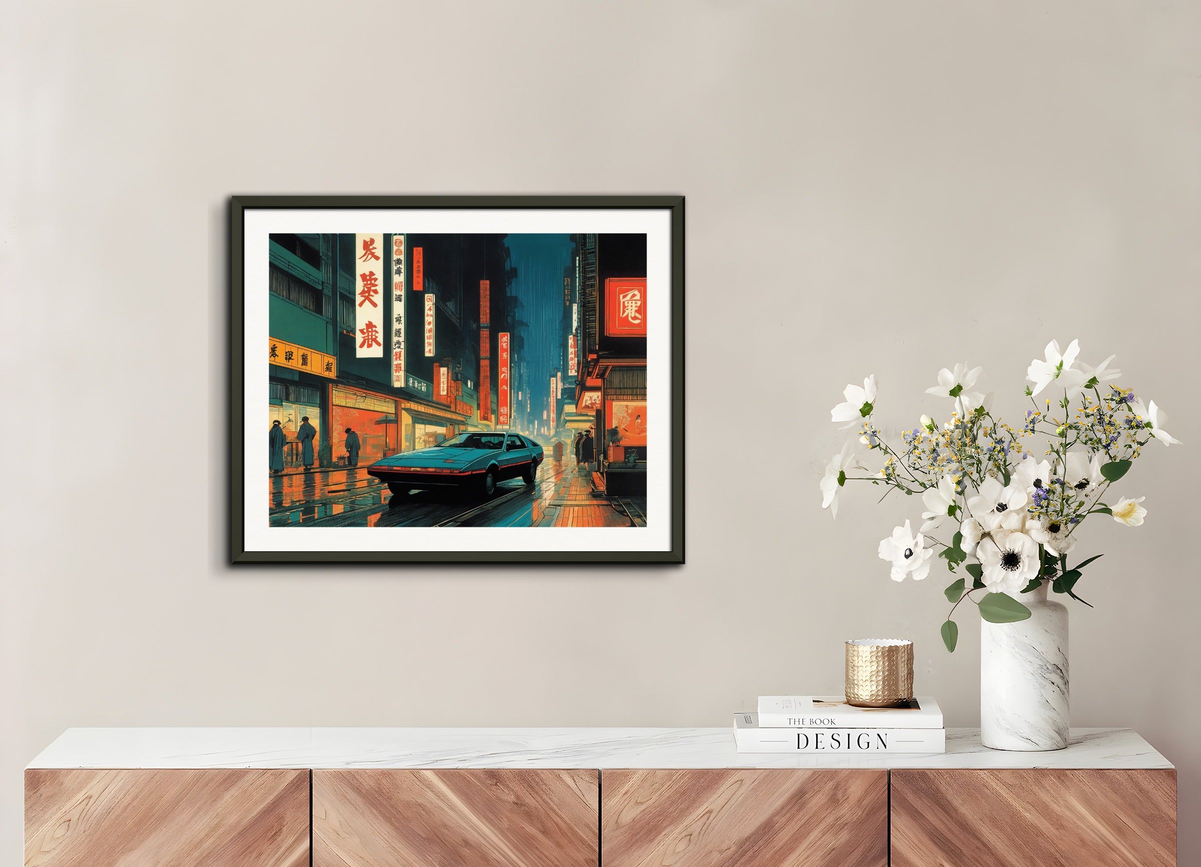 Poster with metal frame: Hiroshige,