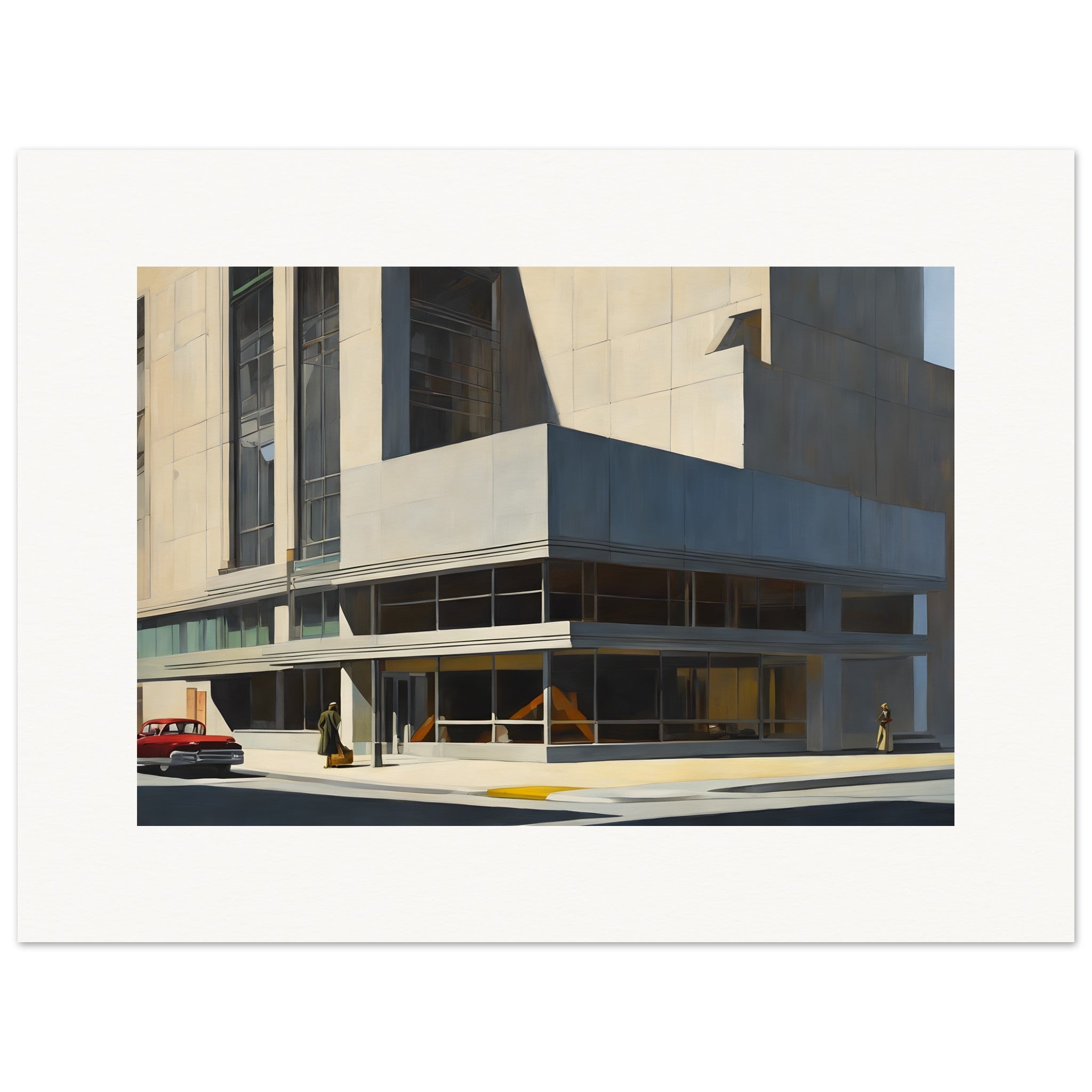 Authentic 20th-century British artwork showcasing brutalist architecture – Print