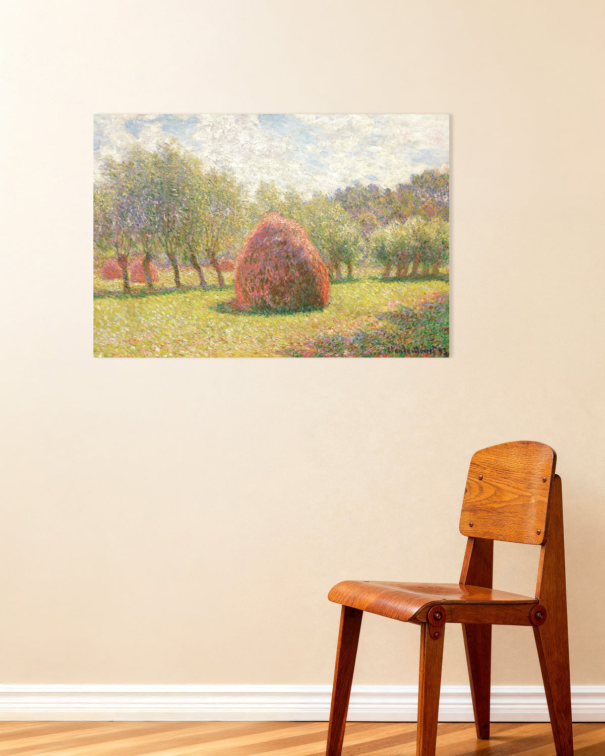 Poster of Haystacks at Giverny (1893) by Claude Monet