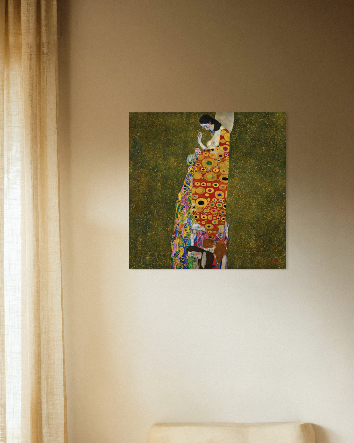 Poster of Hope II (1907–1908) by Gustav Klimt