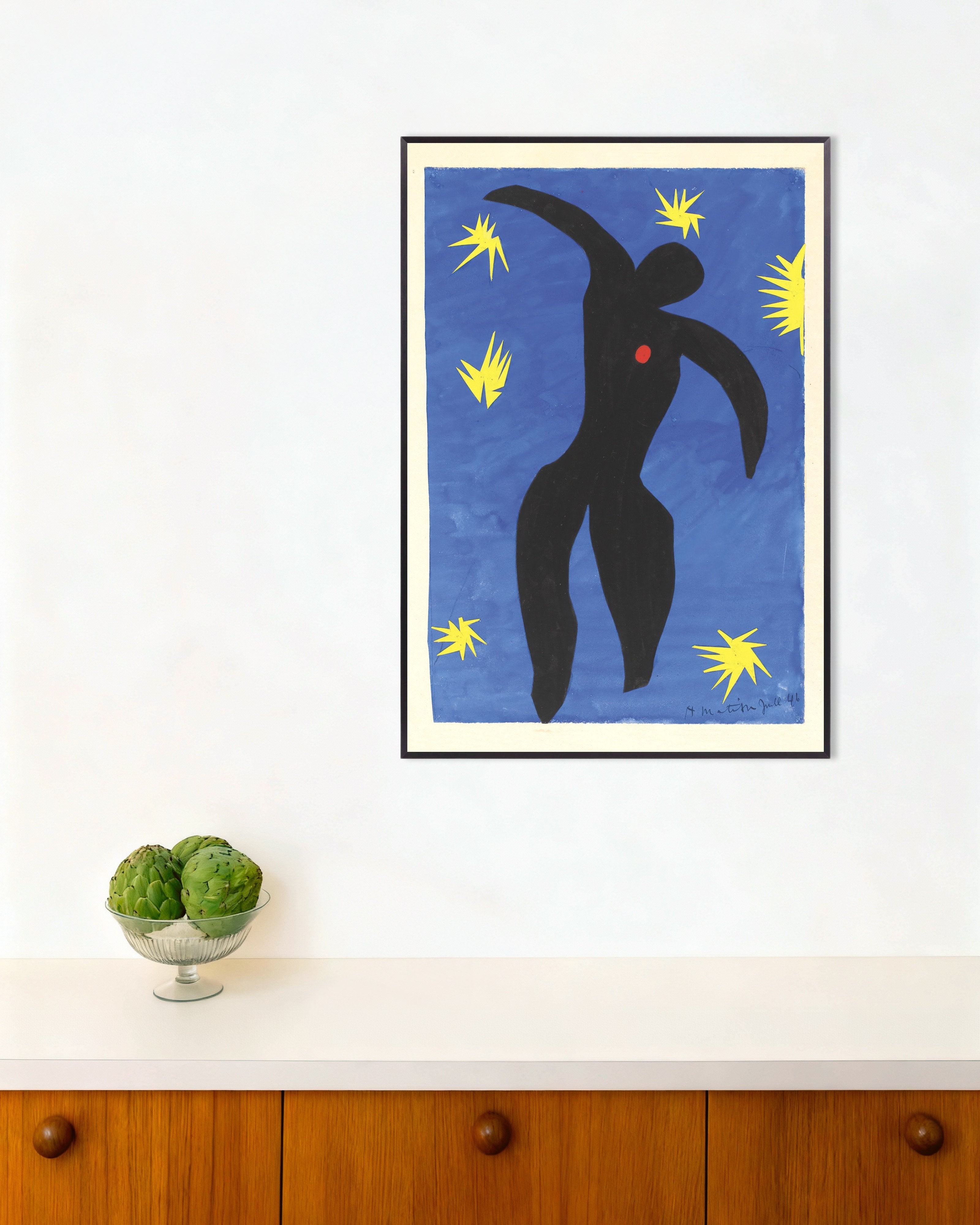 Poster of Icarus (from Jazz) (1947) by Henri Matisse - Poster, with metal frame