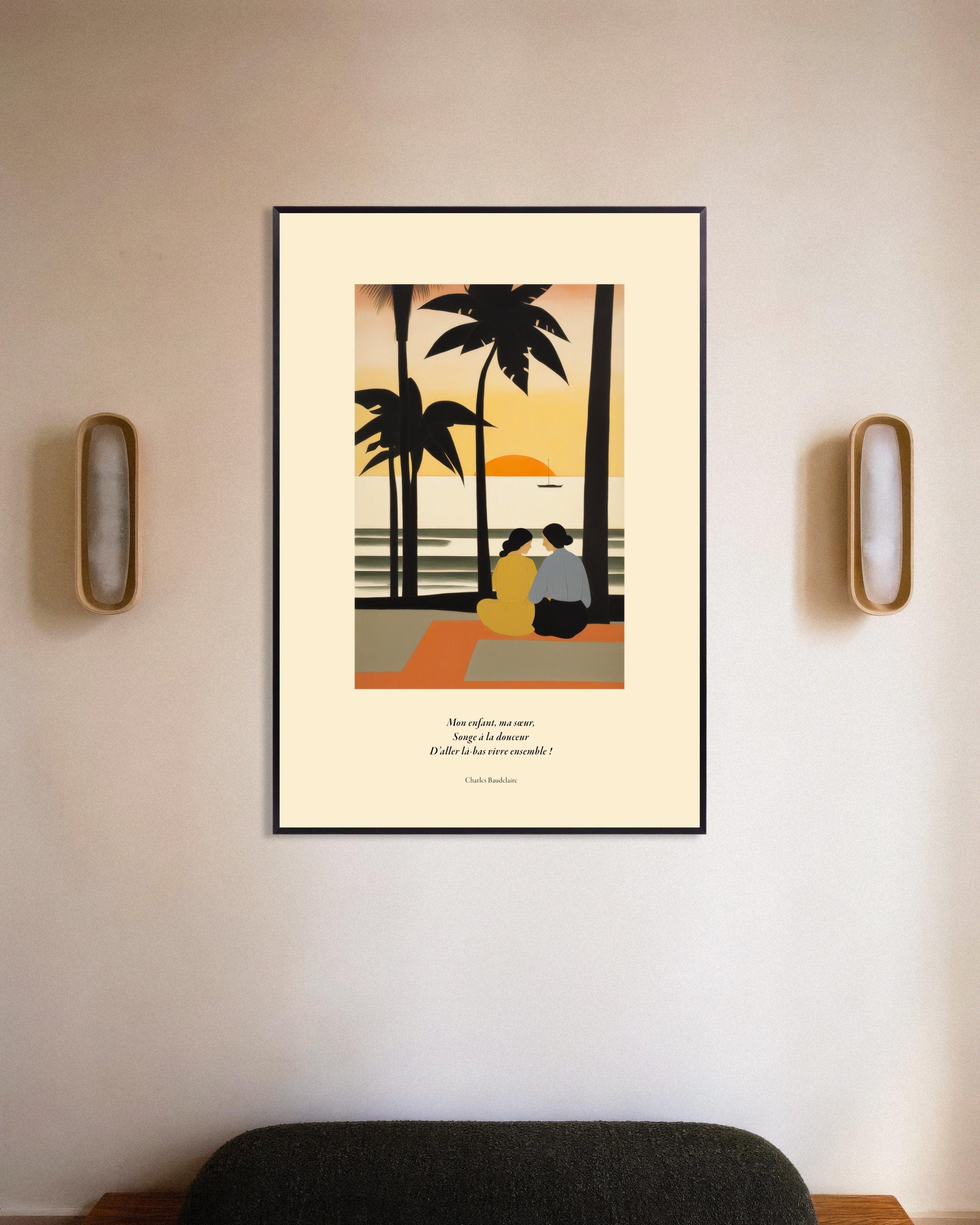 Poster of Invitation to sweetness, Baudelaire - Poster, french, with metal frame