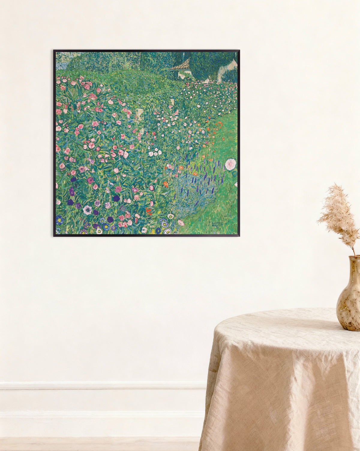 Poster of Italian Garden Landscape (1913) by Gustav Klimt, with metal frame