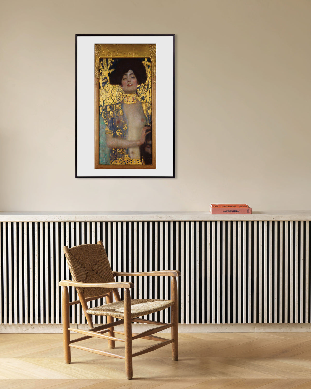 Poster of Judith I (1901) by Gustav Klimt, with metal frame