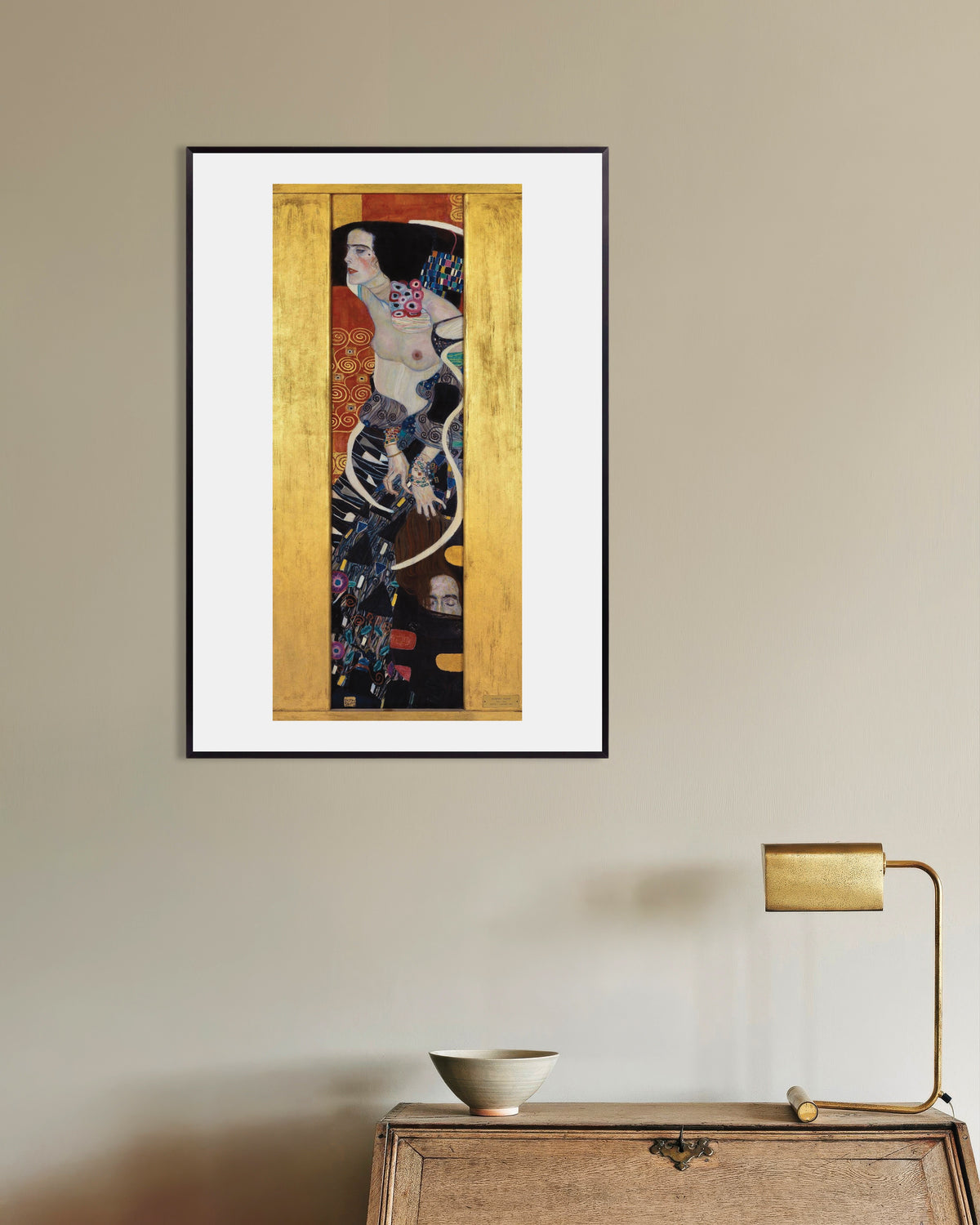 Poster of Judith II (1909) by Gustav Klimt, with metal frame