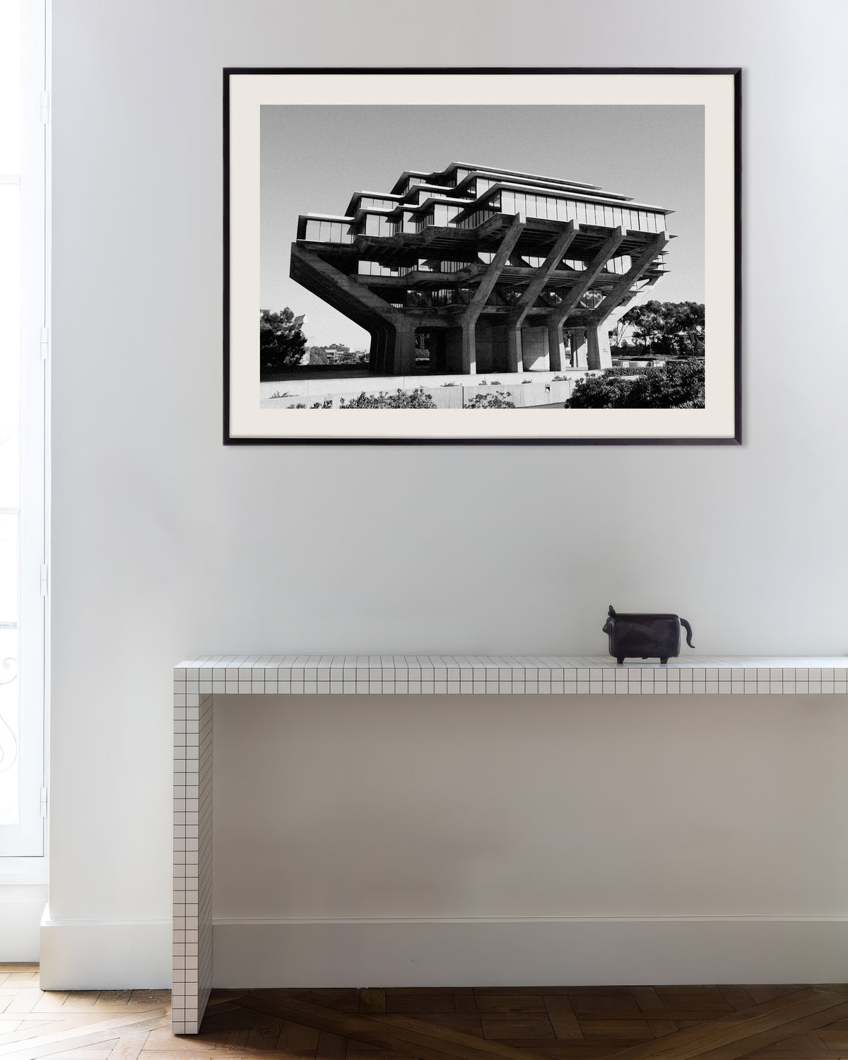 Poster of Library on Concrete Stilts, with metal frame