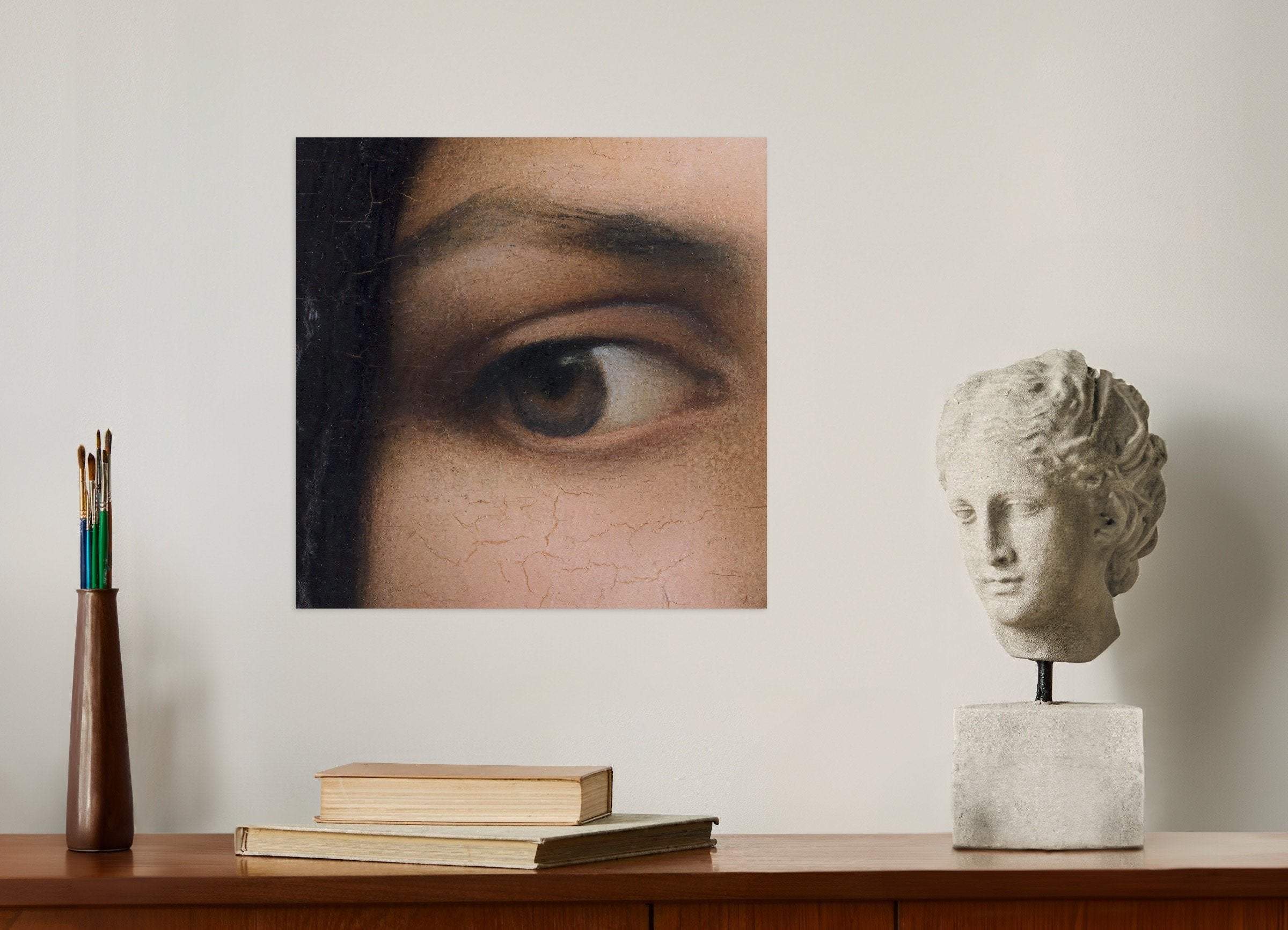 Poster of Louis Janmot "Fleur des Champs" Eye Detail - Classical Portrait Close-Up