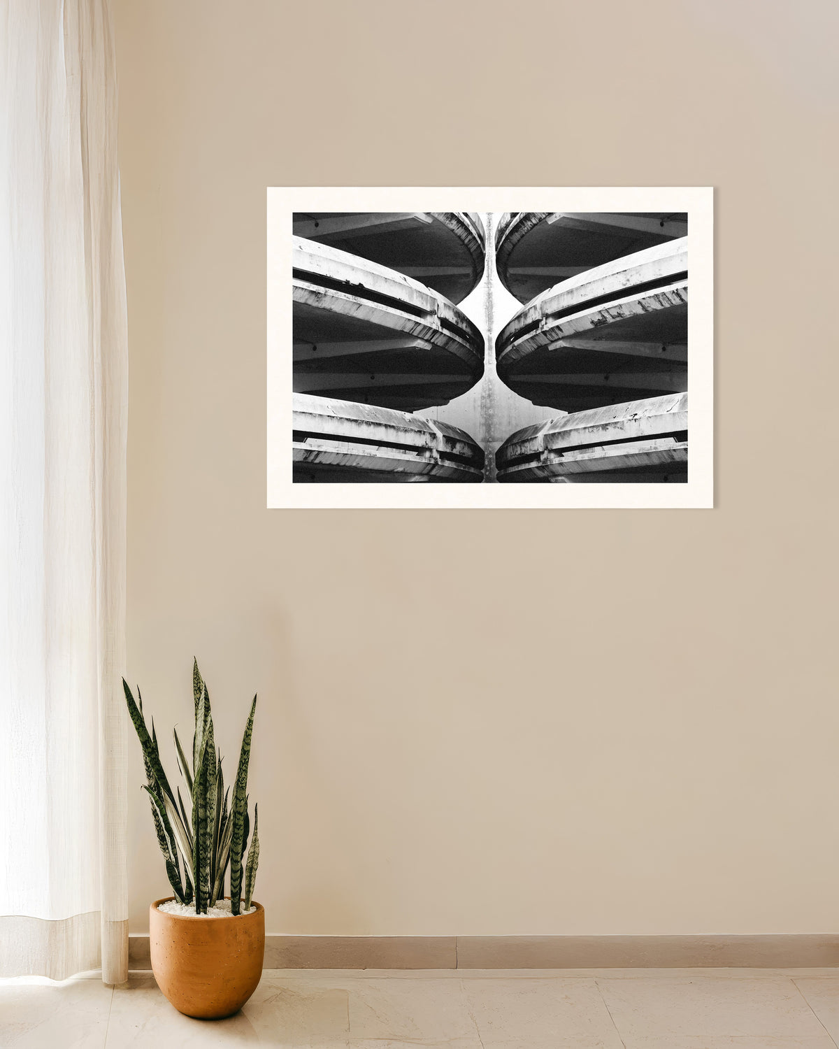 Poster of Mirrored Car Park Ramps