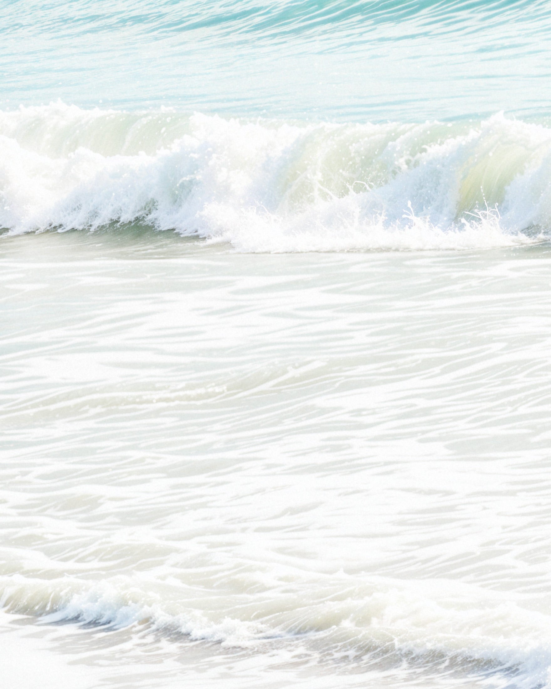 Seaside print in soft pastel hues