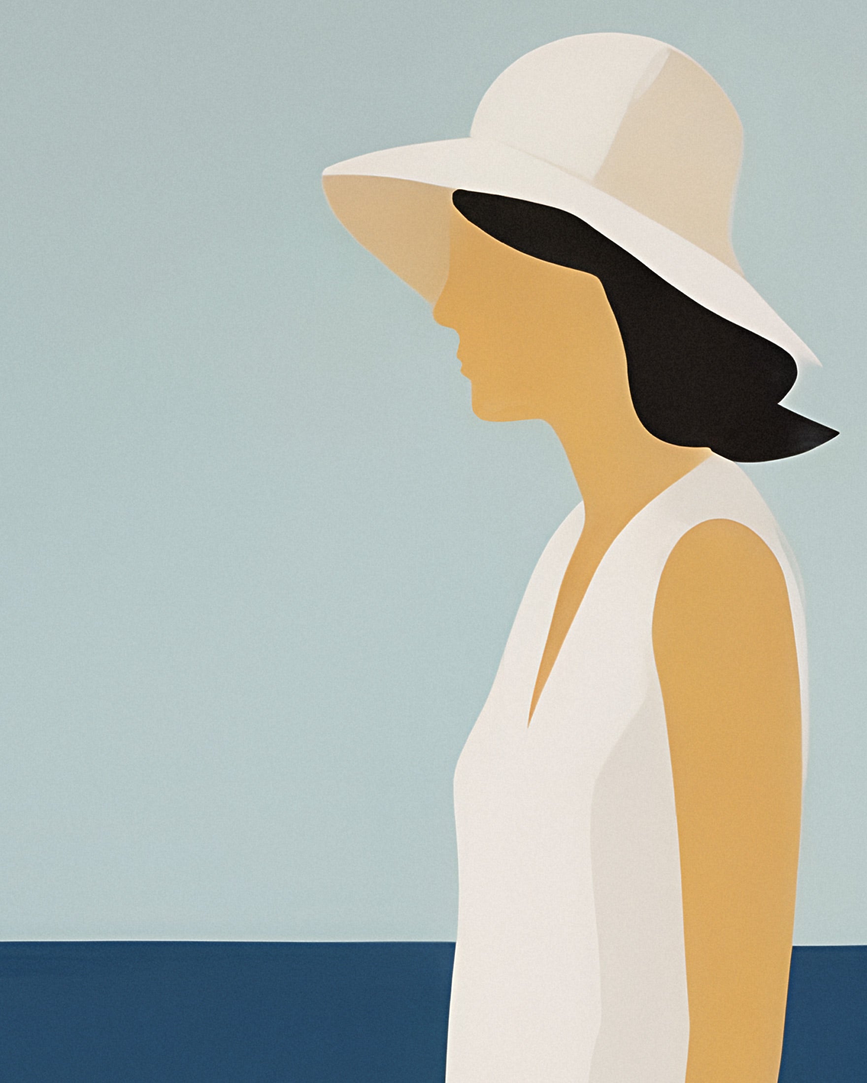 Octavia Beach Portrait – Refined Seaside Art Print