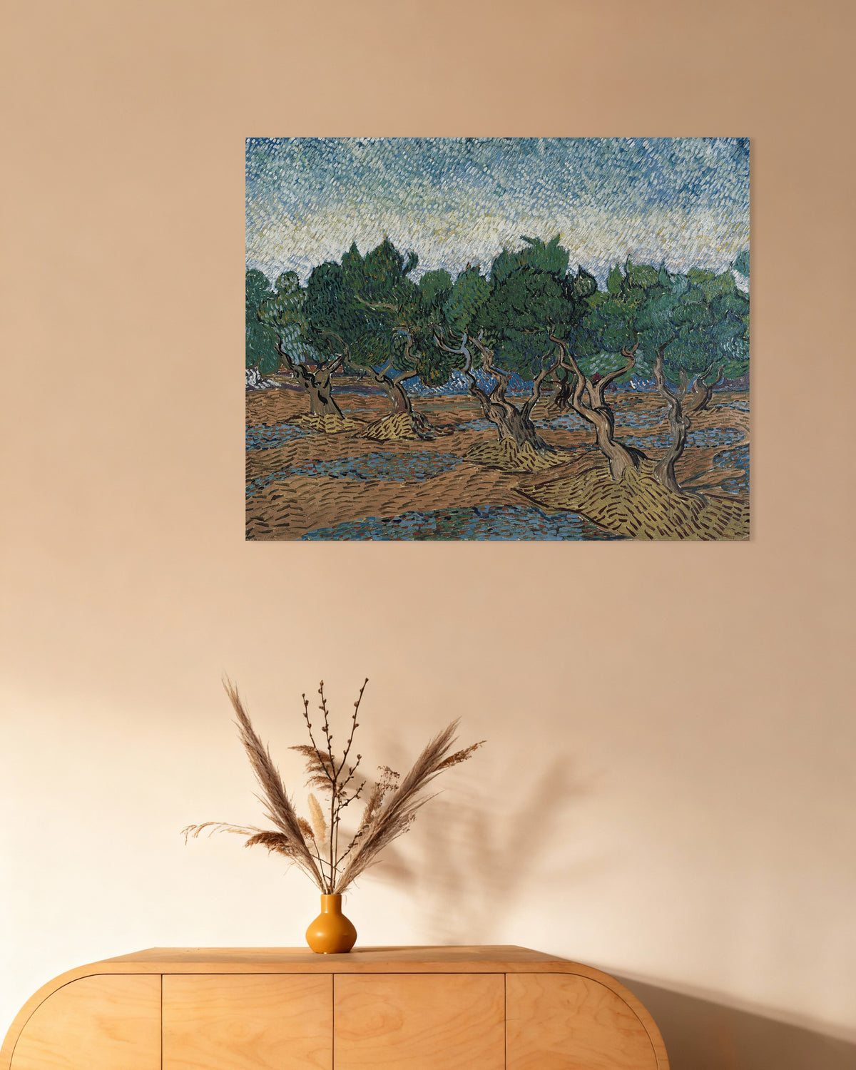 Poster of Olive Grove (1889) by Vincent van Gogh