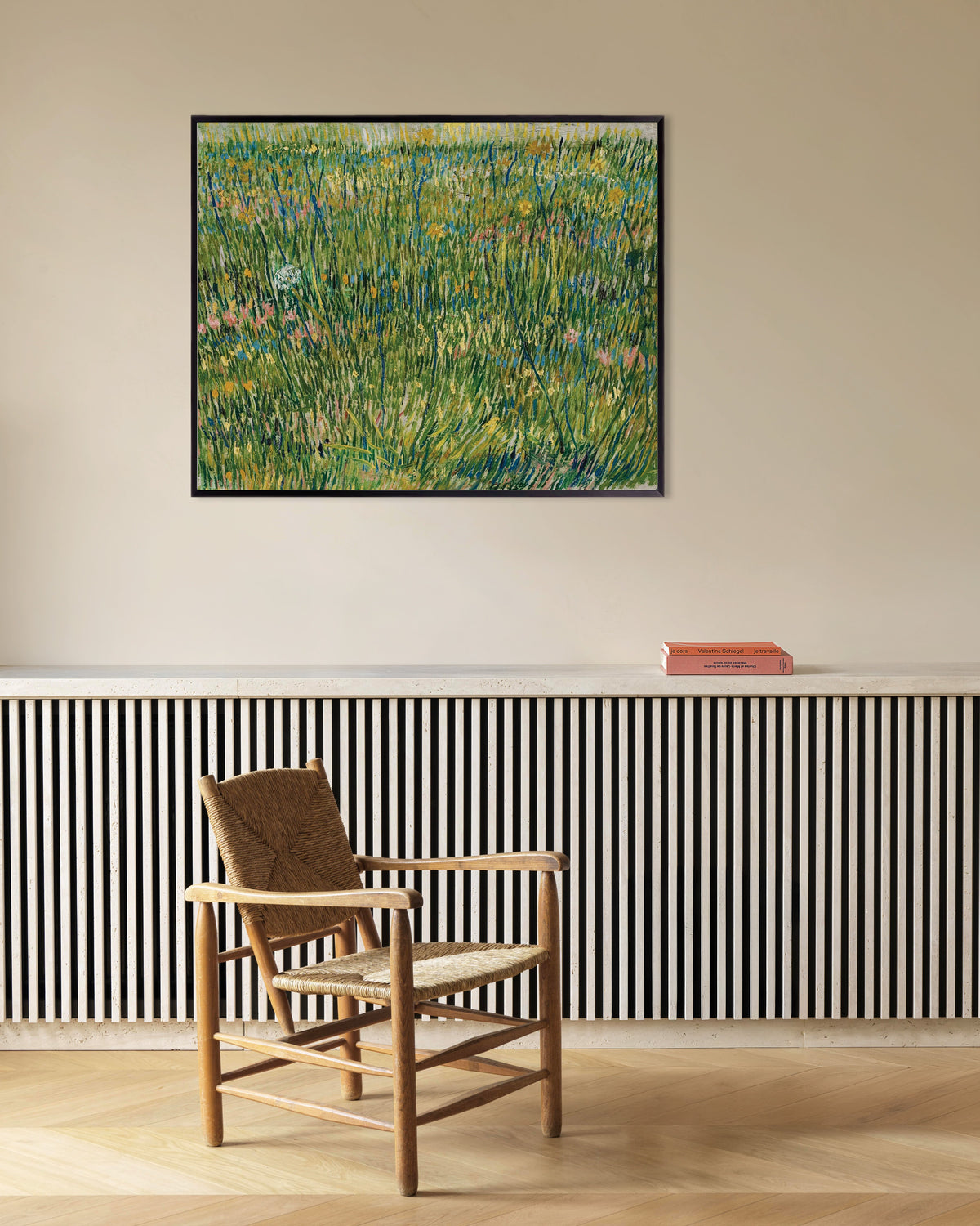 Poster of Patch of Grass (1887) by Vincent van Gogh, with metal frame