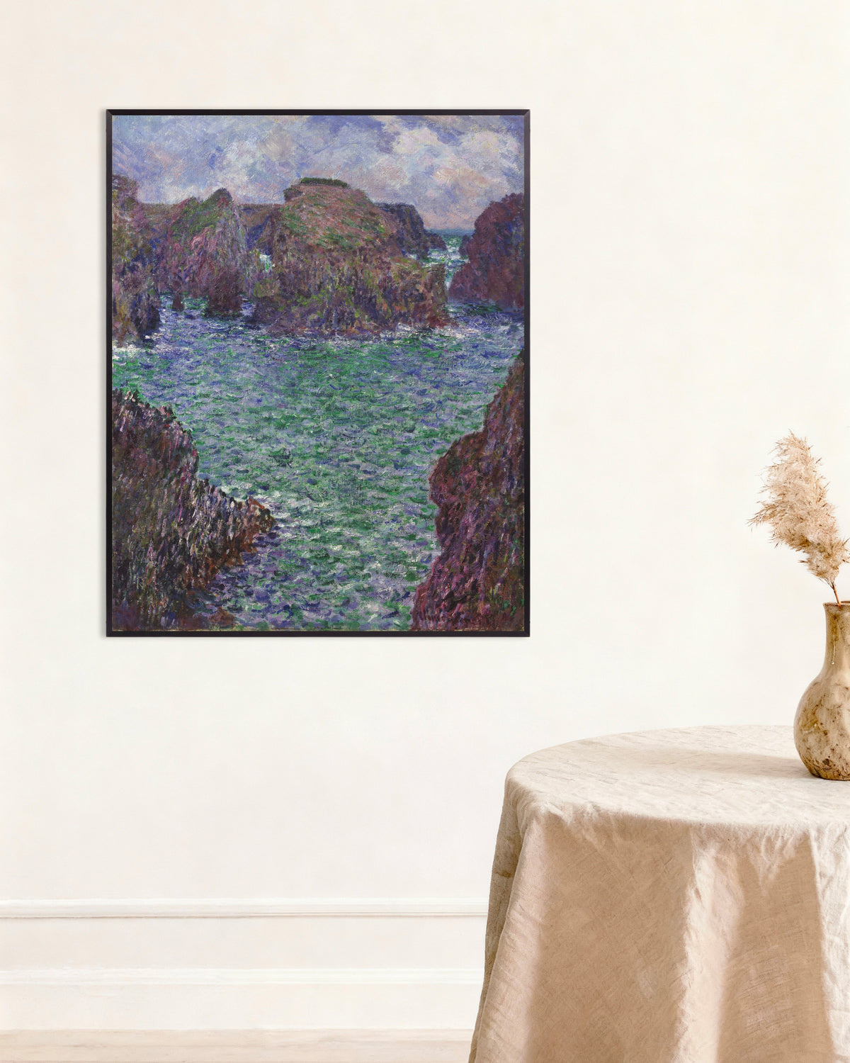 Poster of Port-Goulphar, Belle-Île (1887) by Claude Monet, with metal frame