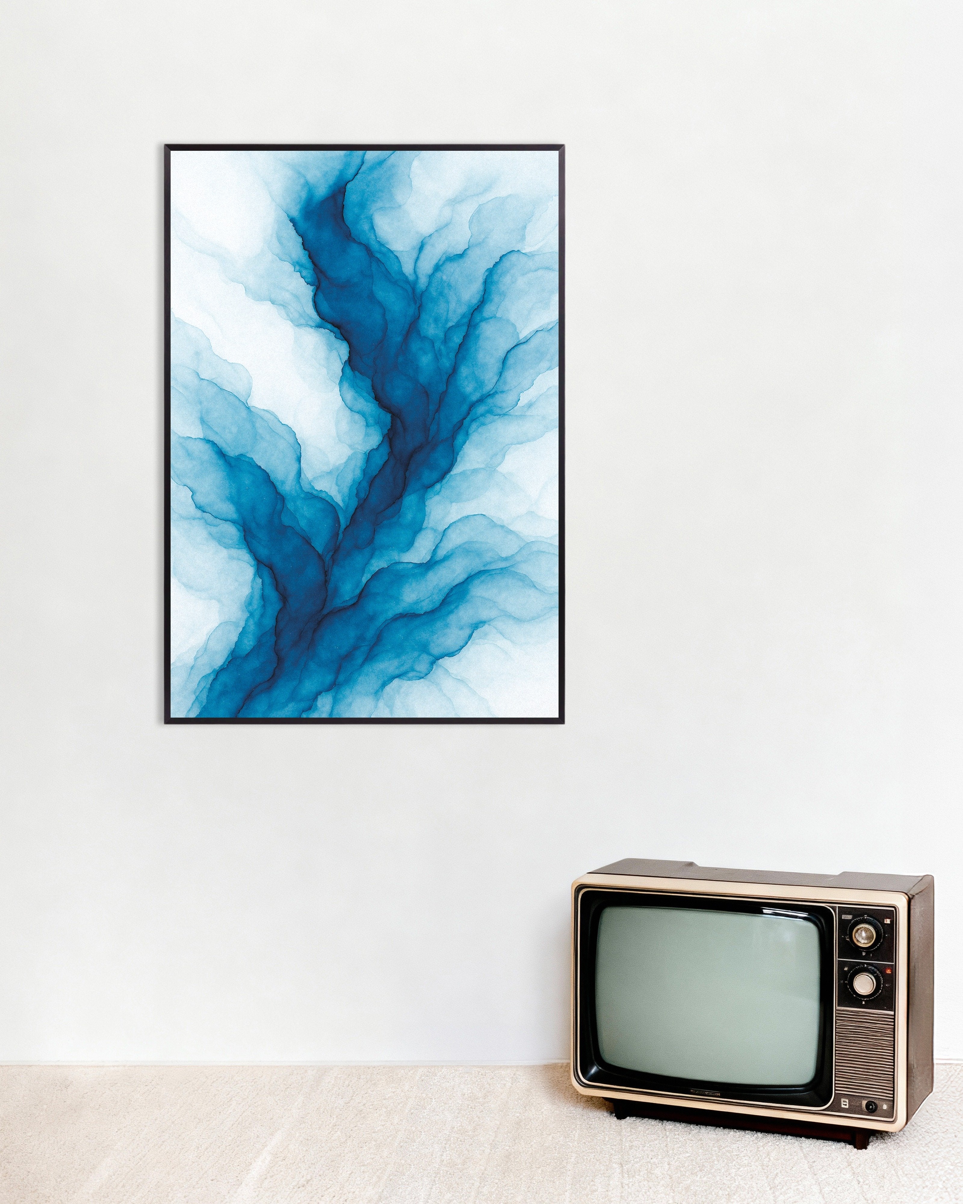 Poster of Ramifications watercolor abstract poster, with metal frame