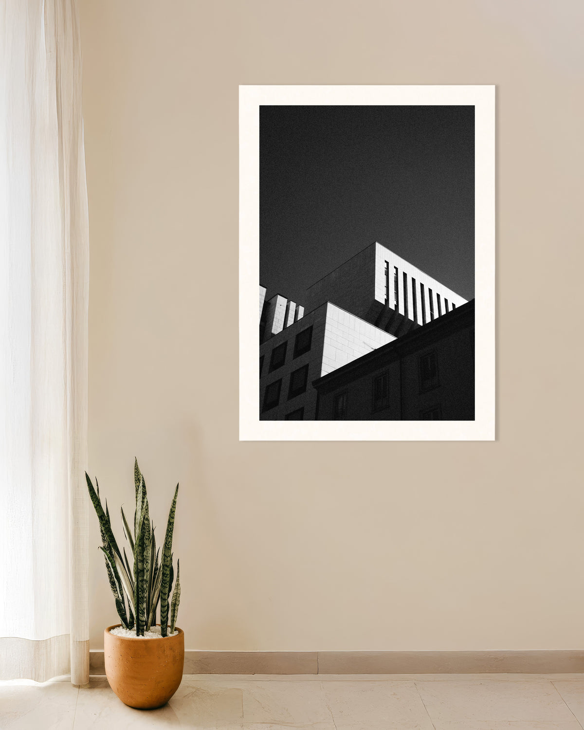Poster of Rooftops Against a Dark Sky