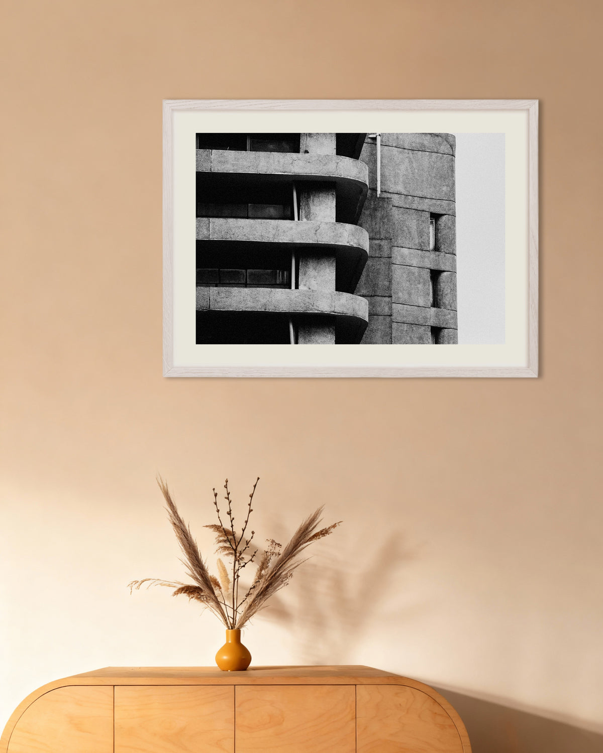 Poster of Rounded Balcony Slabs, with white wooden frame