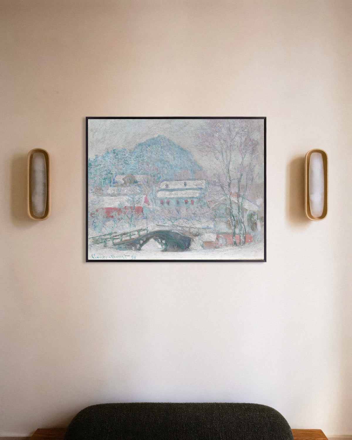 Poster of Sandvika, Norway (1895) by Claude Monet, with metal frame