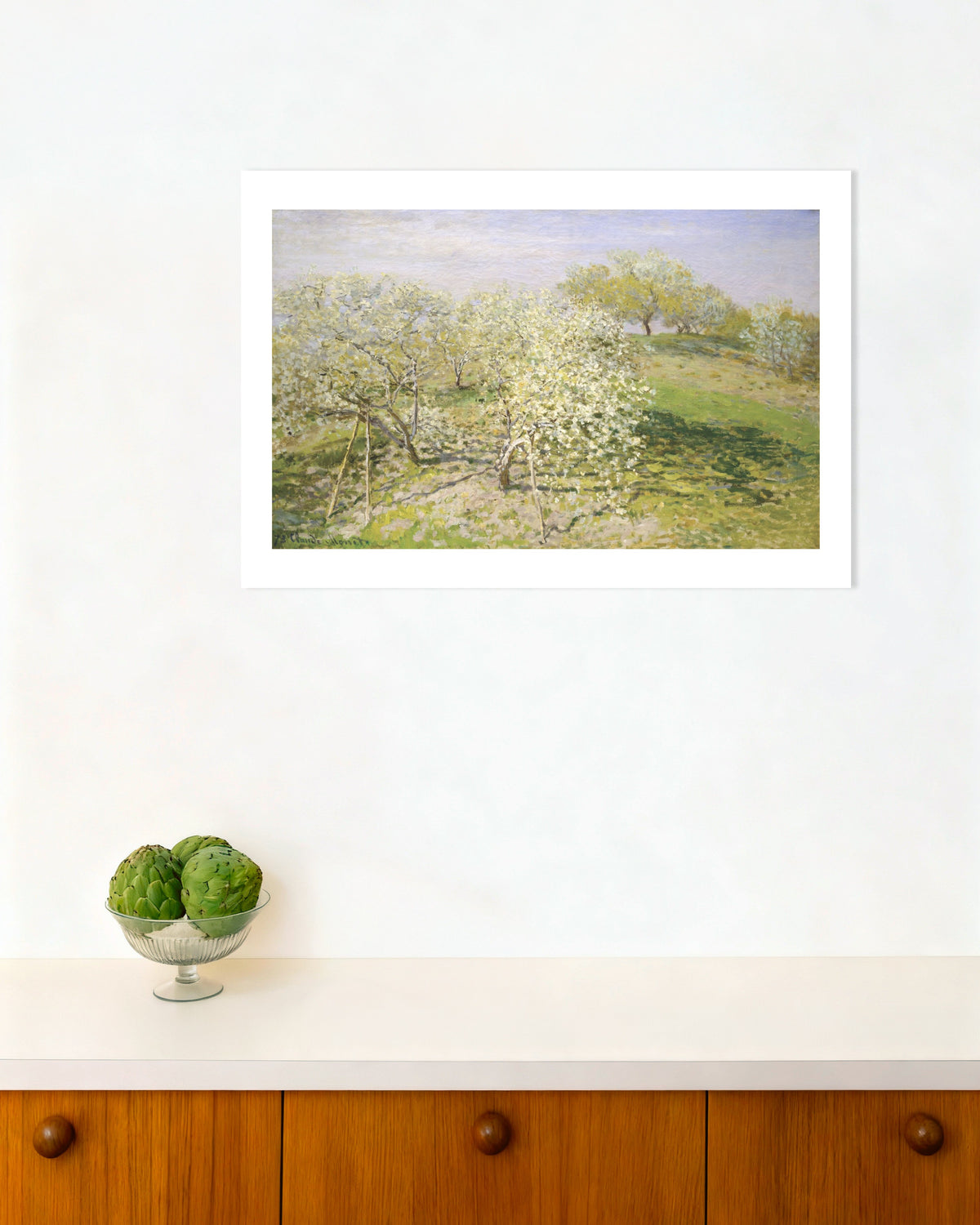 Poster of Spring (Fruit Trees in Bloom) (1873) by Claude Monet