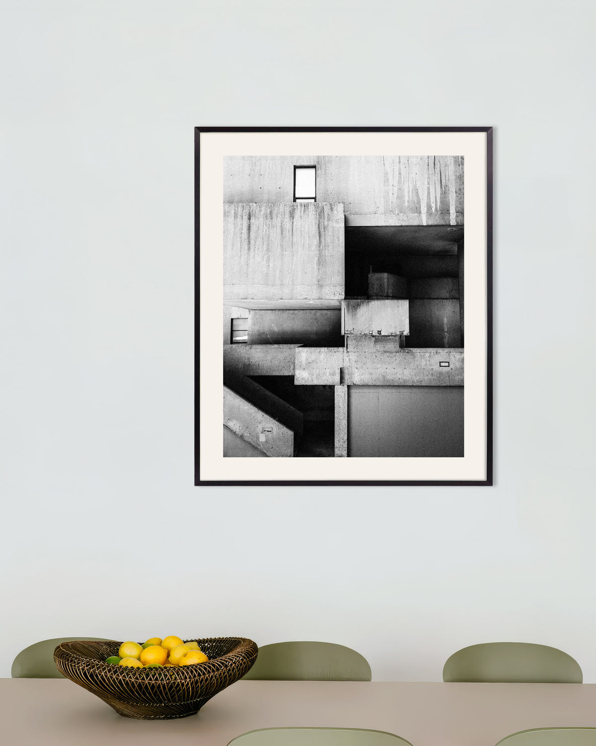 Poster of Stained Concrete Composition, with metal frame