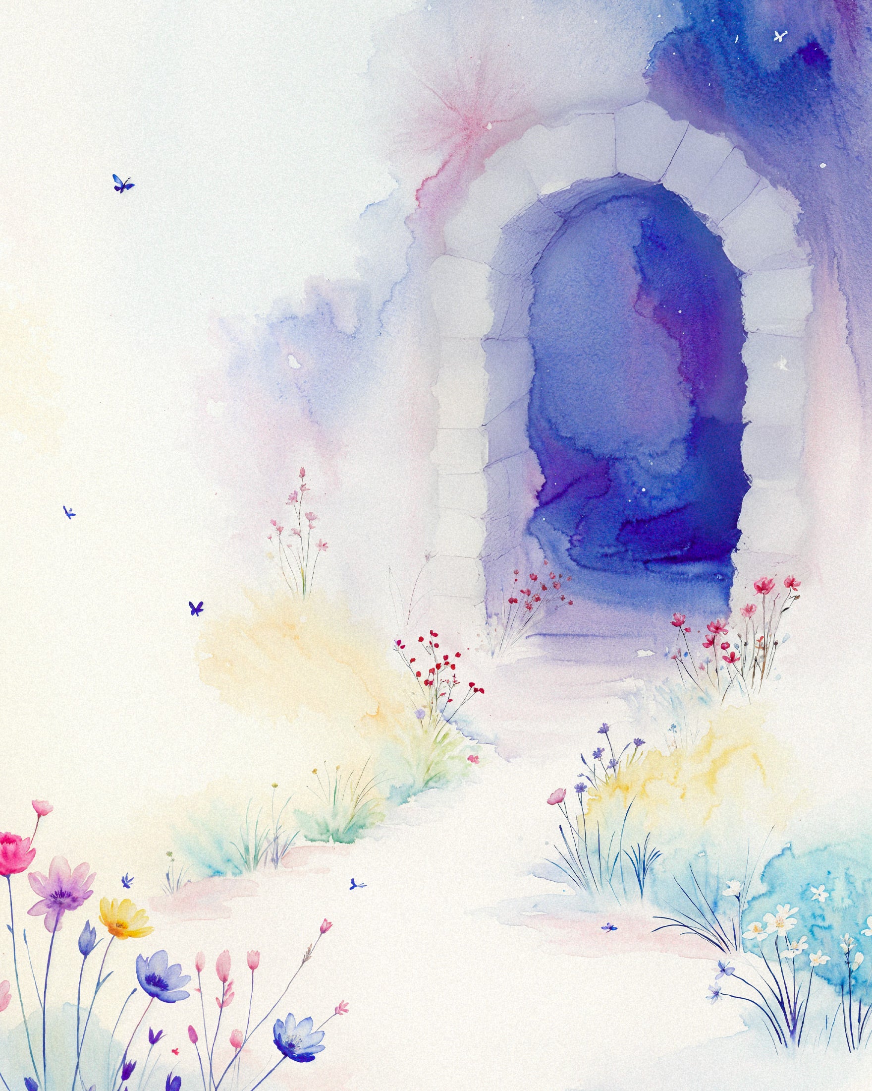 Child’s watercolour painting, the gateway to dreams – Print