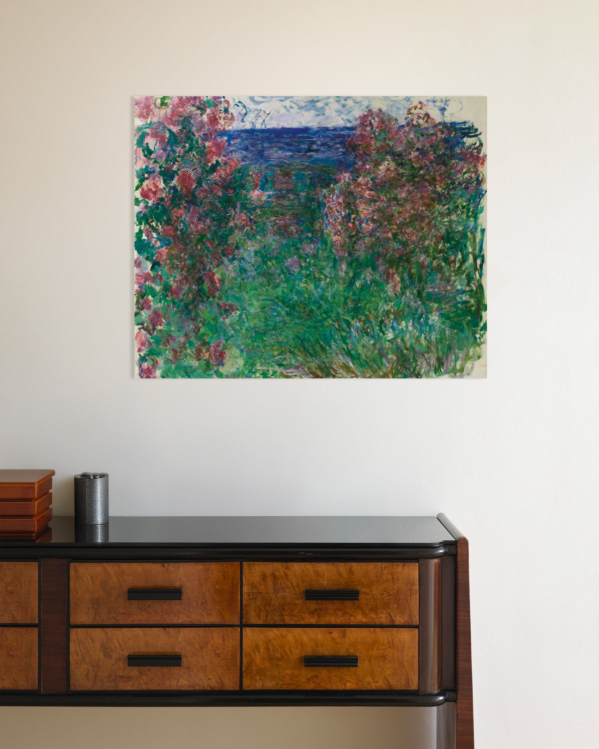 Poster of The House among the Roses (c. 1925) by Claude Monet