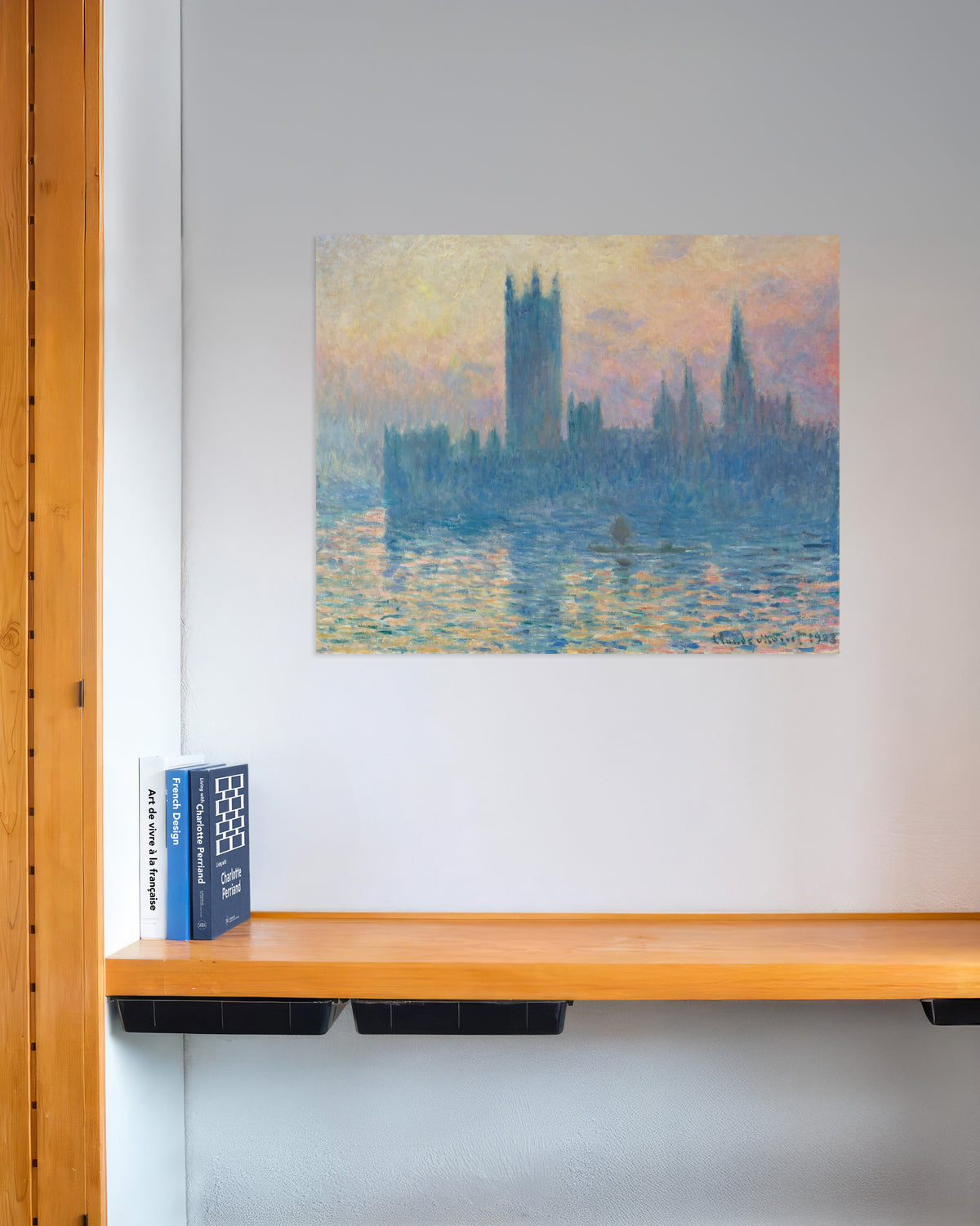 Poster of The Houses of Parliament, Sunset (1903) by Claude Monet