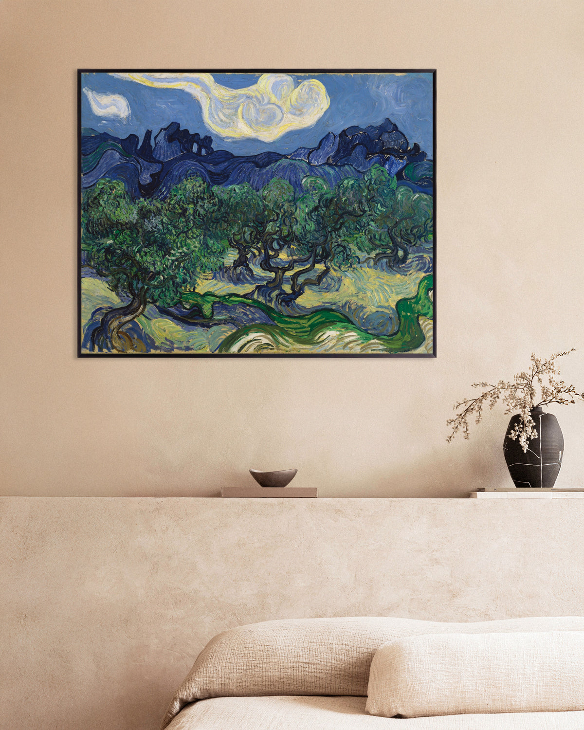 Poster of The Olive Trees (1889) by Vincent van Gogh, with metal frame
